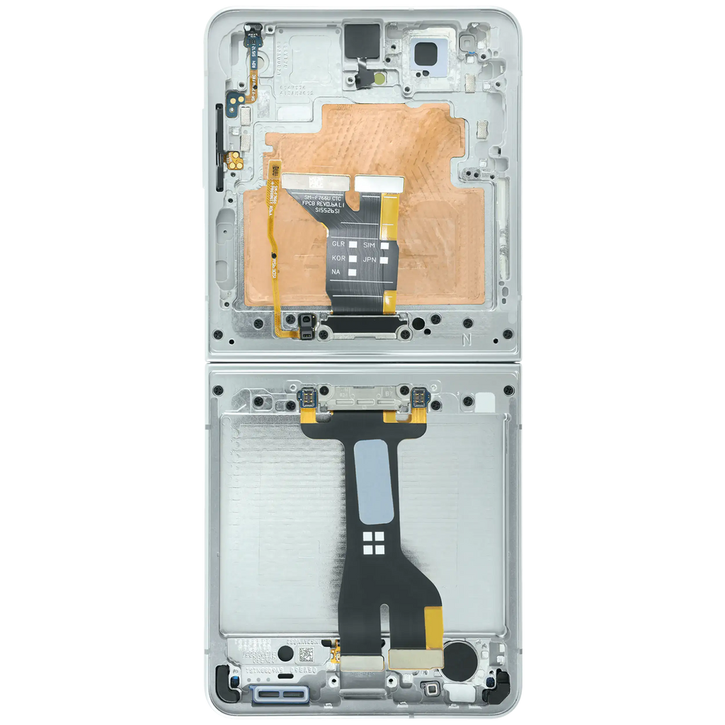 Inner OLED-Display mit Rahmen für Samsung Galaxy Z Flip 7 5G (US-Version) (Refurbished) (Weiß)