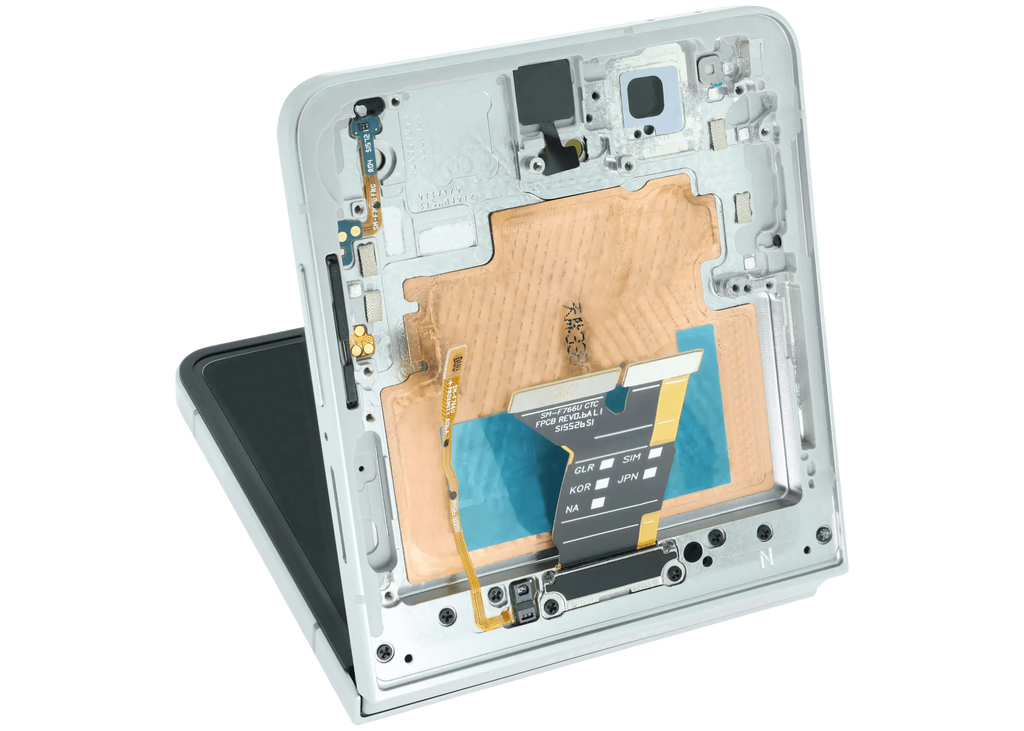 Inner OLED-Display mit Rahmen für Samsung Galaxy Z Flip 7 5G (US-Version) (Refurbished) (Weiß)