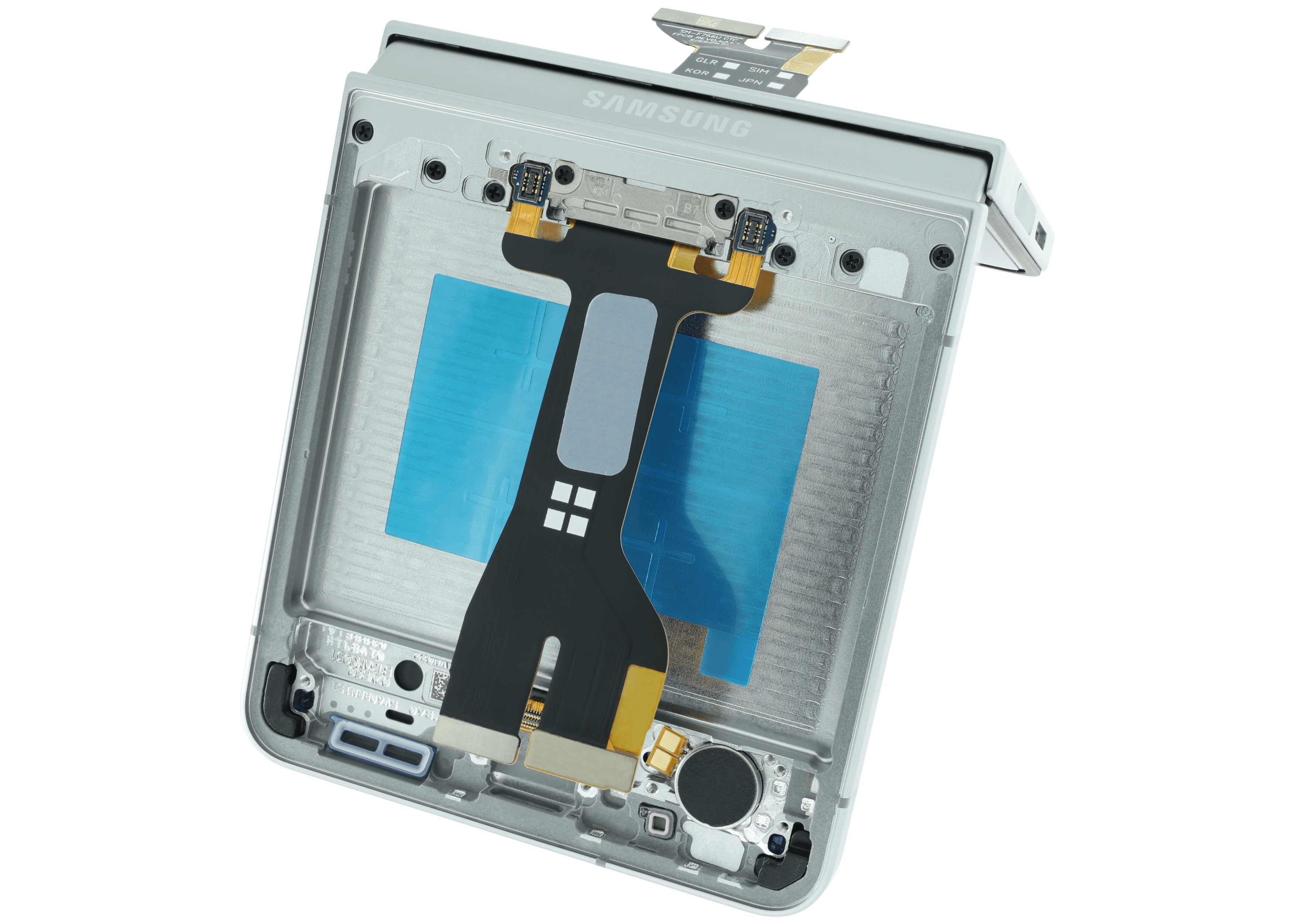 Inner OLED-Display mit Rahmen für Samsung Galaxy Z Flip 7 5G (US-Version) (Refurbished) (Weiß)