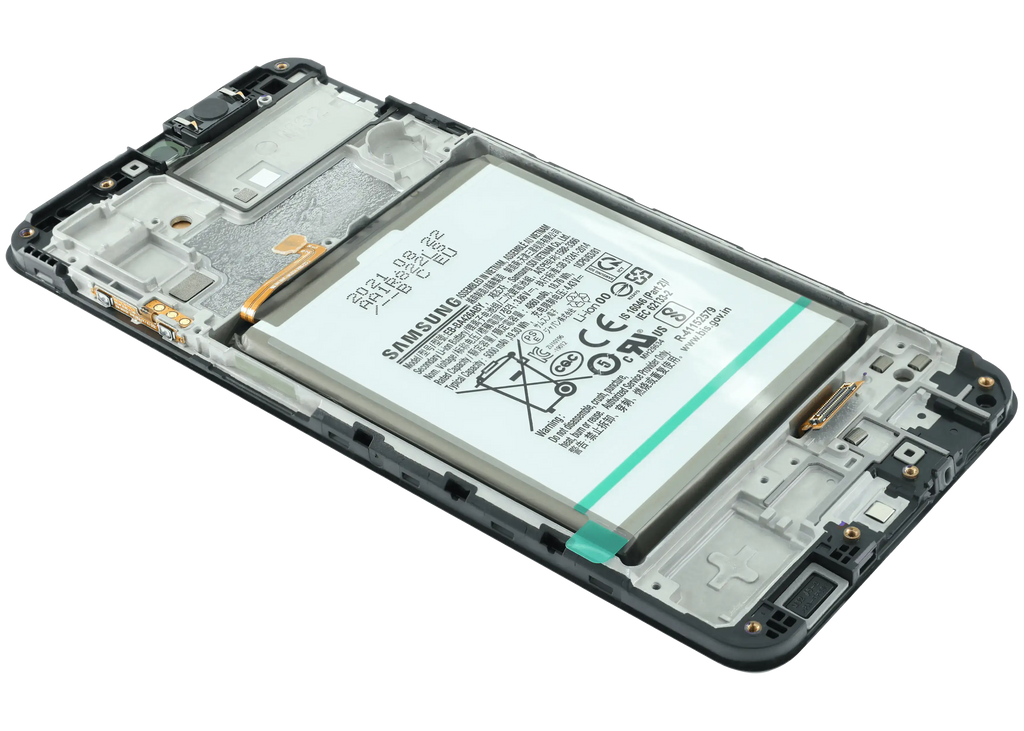 LCD-Display mit Rahmen Compatible für Samsung Galaxy M32 (M325) (Service Pack) (Alle Farben)
