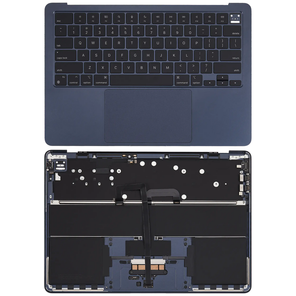 Top case with battery and keyboard for MacBook Air 13" (A3113) (US English) (used OEM pull, Grade A) (Midnight)