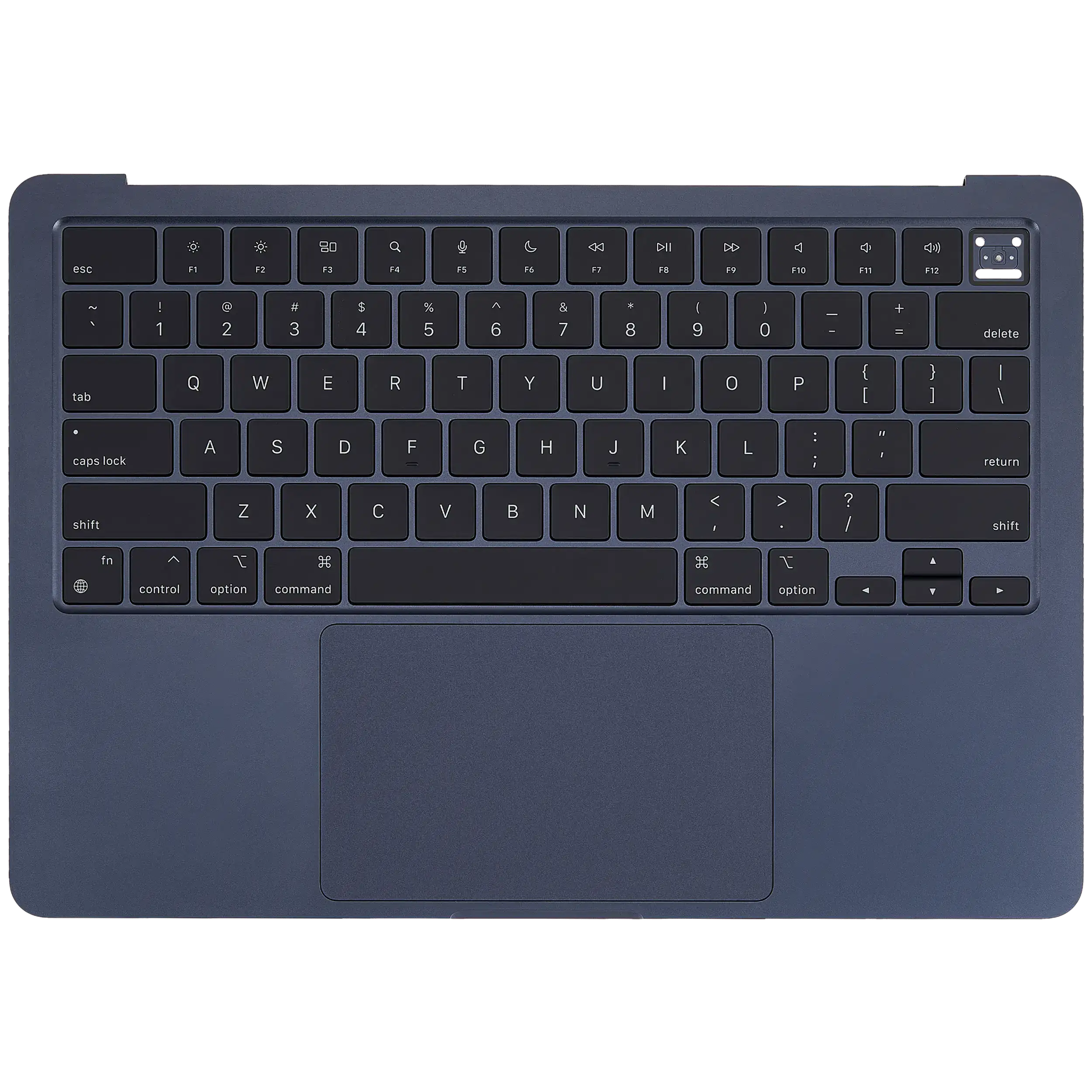 Top case with battery and keyboard for MacBook Air 13" (A3113) (US English) (used OEM pull, Grade A) (Midnight)
