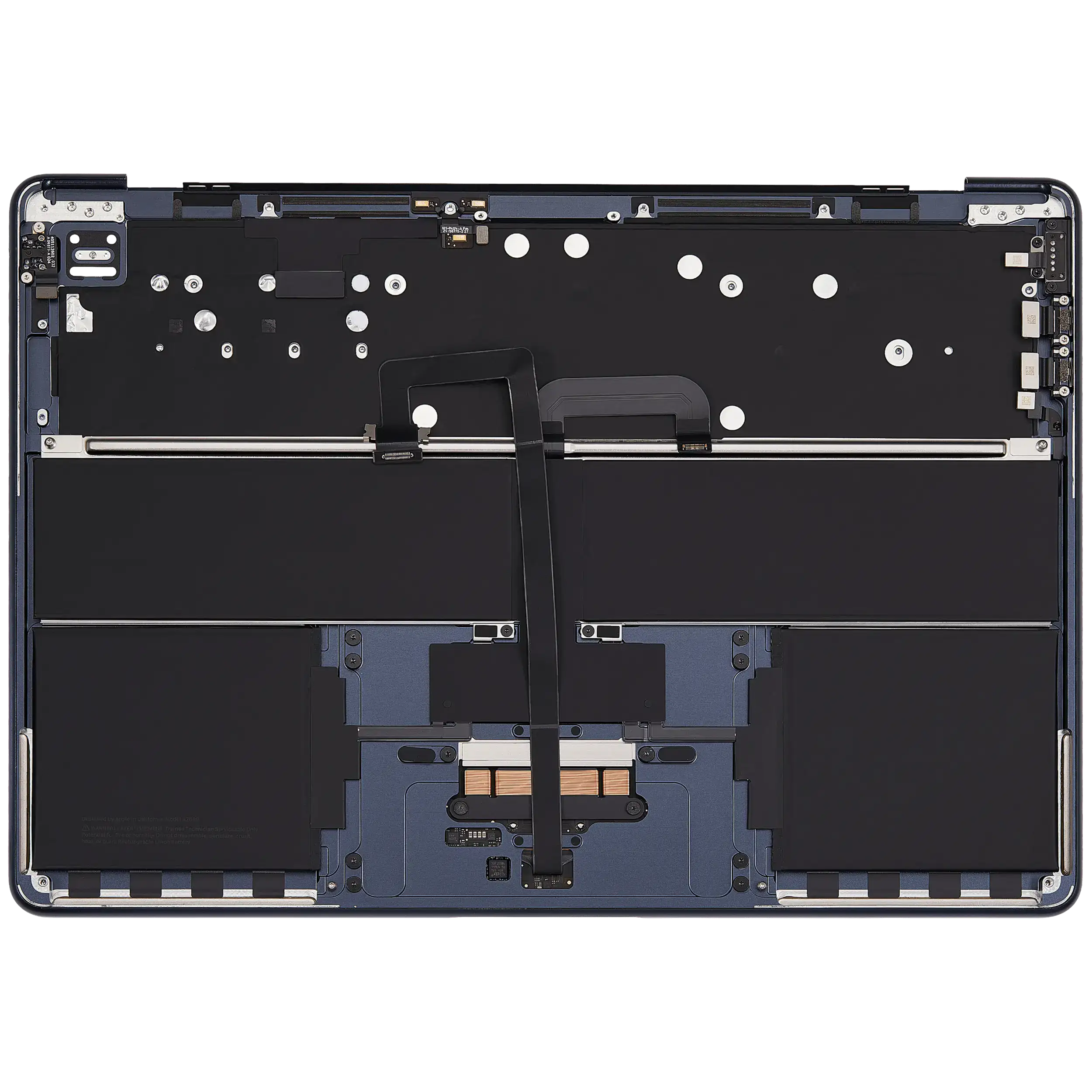 Top case with battery and keyboard for MacBook Air 13" (A3113) (US English) (used OEM pull, Grade A) (Midnight)
