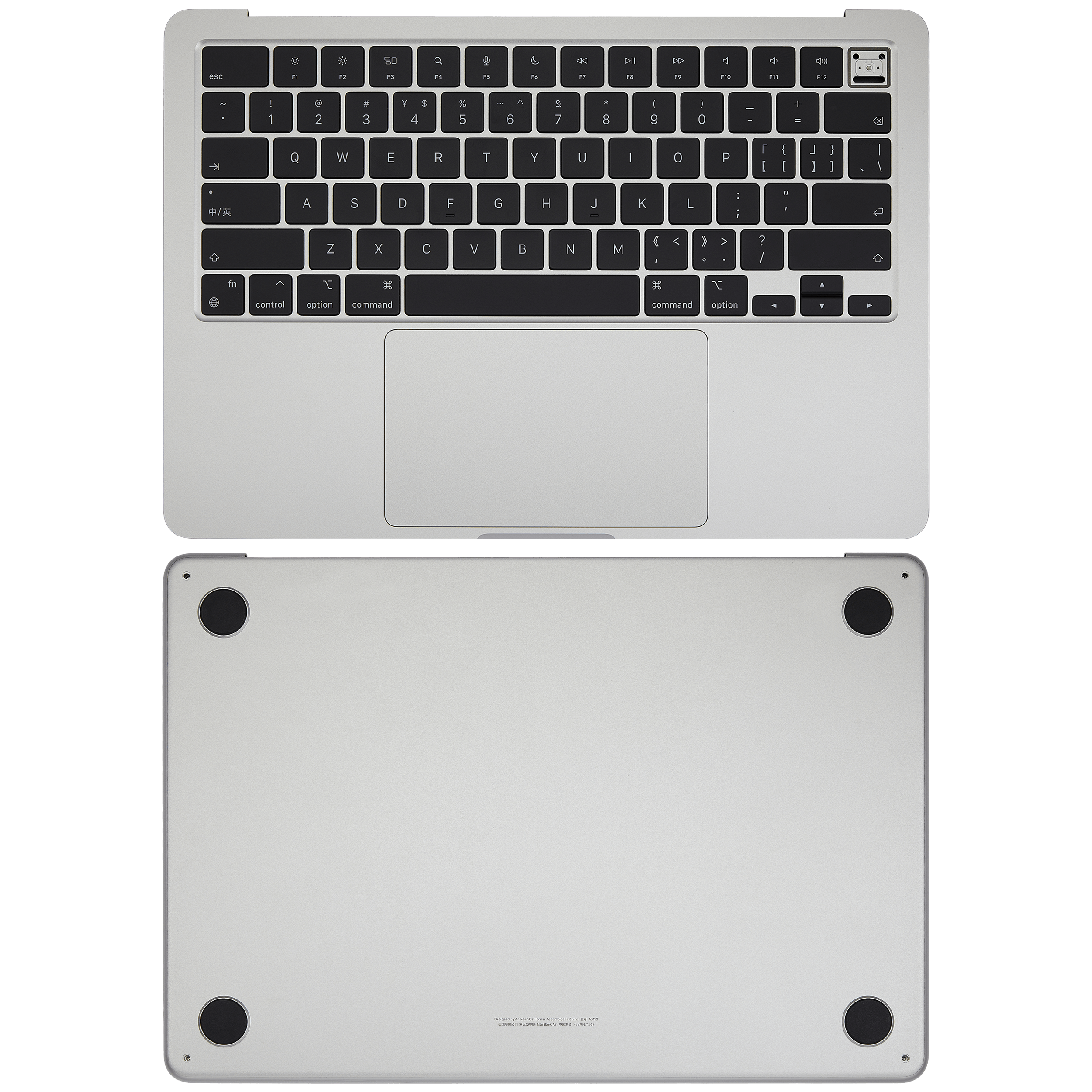 Topcase (Akku+Tastatur) MacBook Air 13" A3113 US-Engl. Silber OEM A