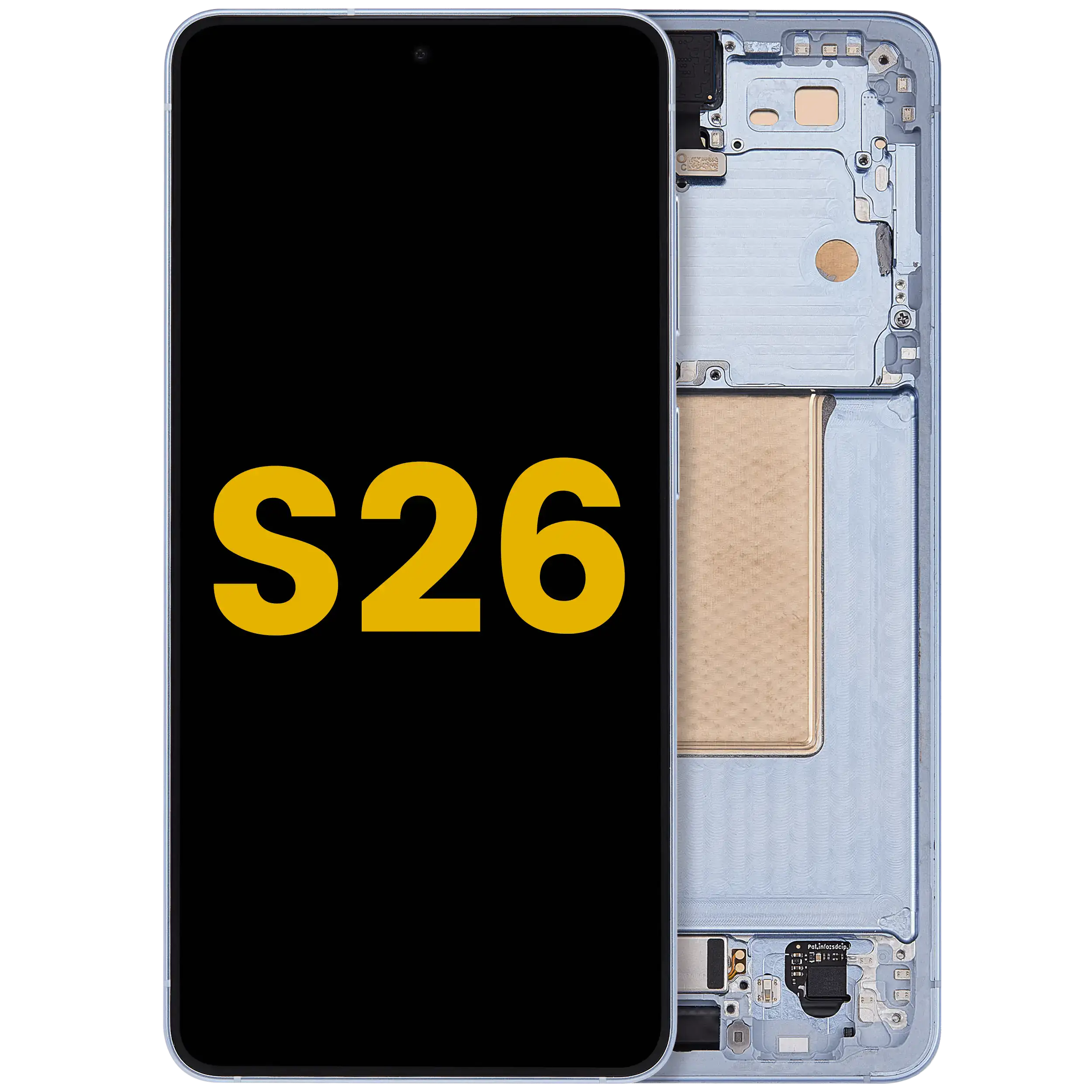 OLED-Display mit Rahmen für Samsung Galaxy S26 5G (US & International) (Refurbished) (Sky Blue)