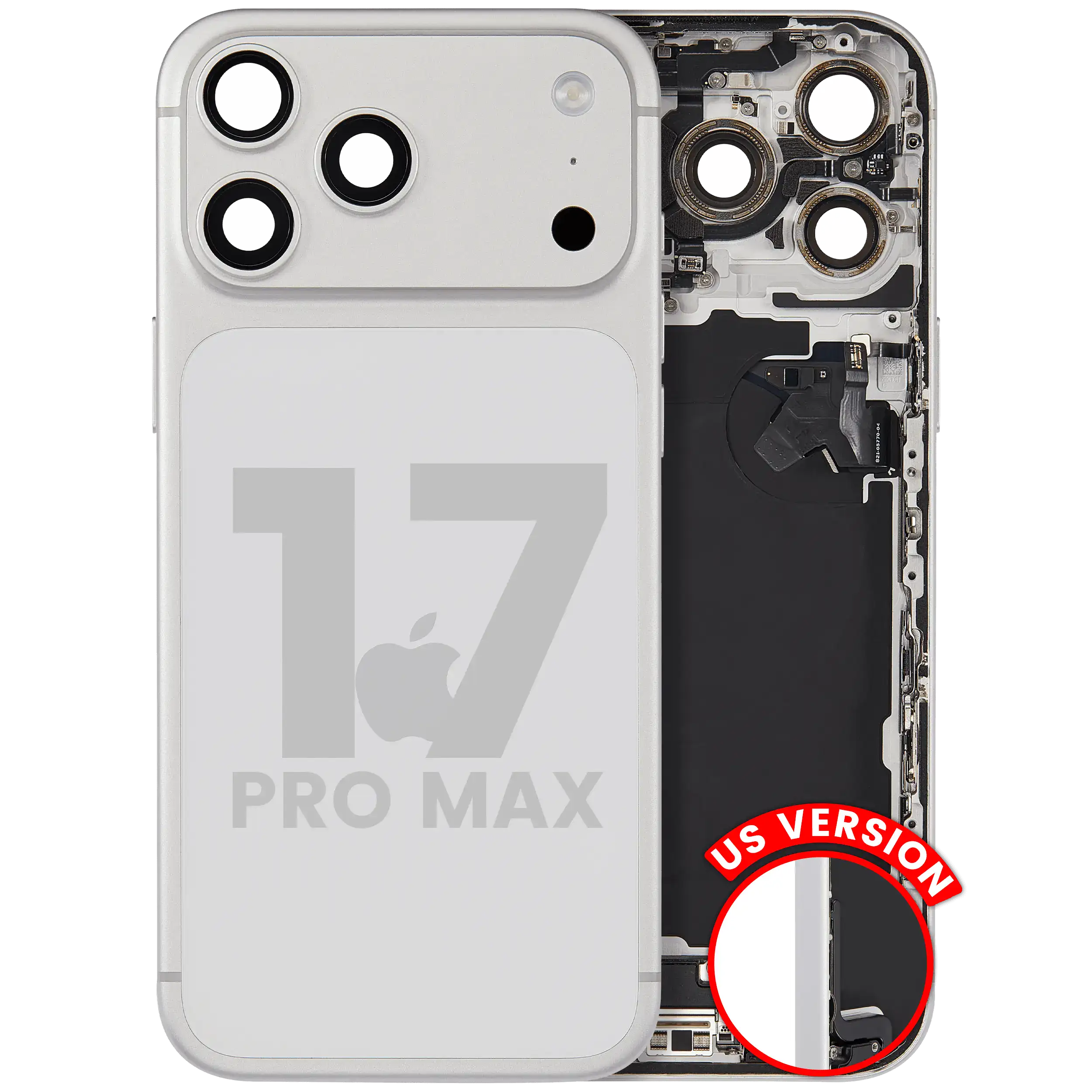 Original Apple-Ausbau B gebraucht – iPhone 17 Pro Max Backcover/Rahmen Silber