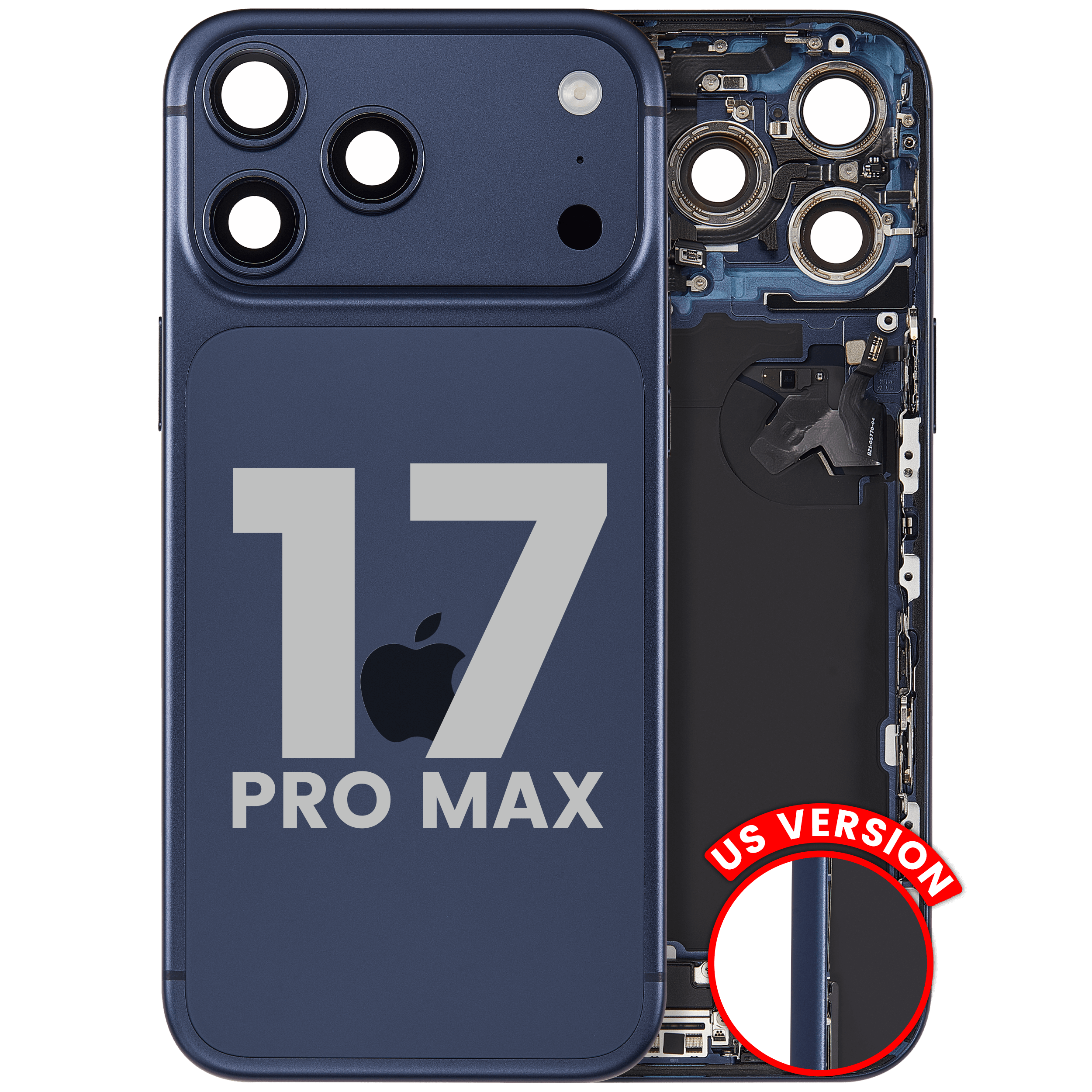 Original Apple-Ausbau B gebraucht – iPhone 17 Pro Max Backcover/Rahmen Deep Blau