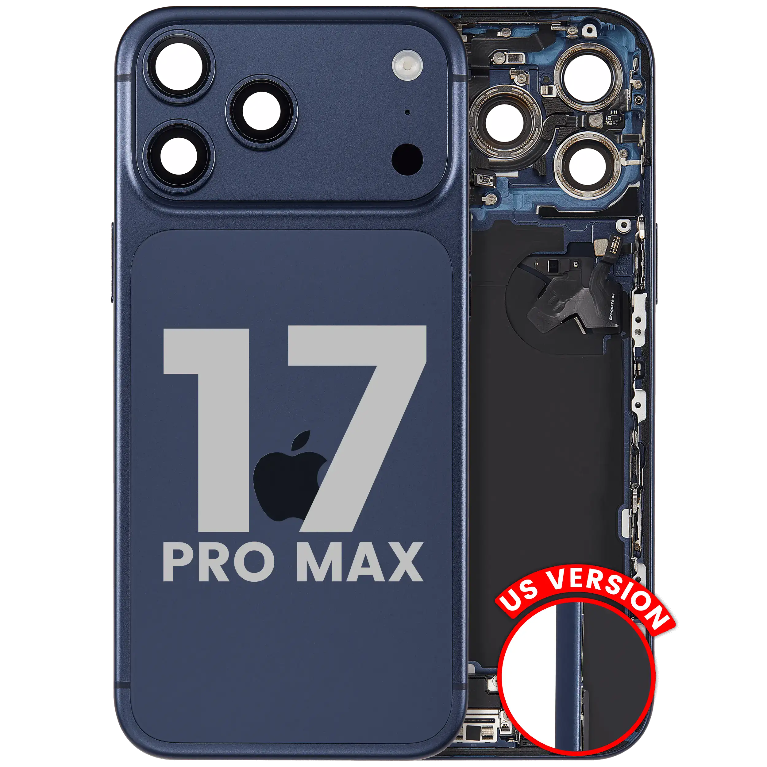 Original Apple-Ausbau C gebraucht – iPhone 17 Pro Max Backcover/Rahmen Deep Blau