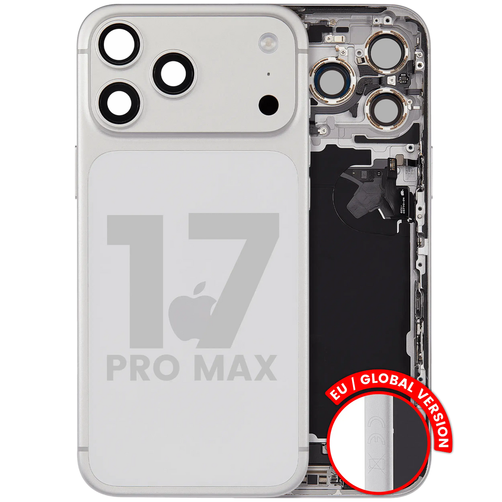 Original Apple-Ausbau B gebraucht – iPhone 17 Pro Max EU Backcover/Rahmen Silber