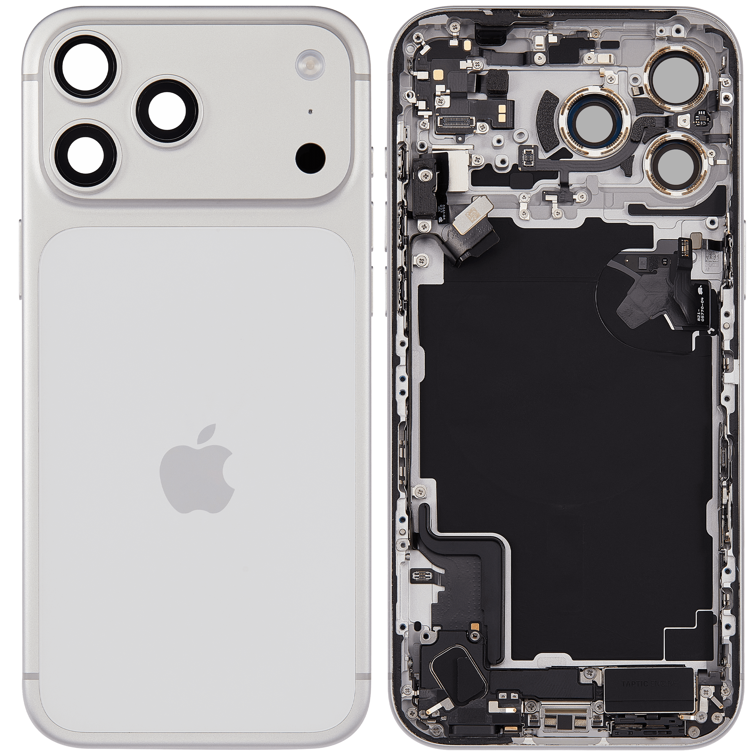 Original Apple-Ausbau B gebraucht – iPhone 17 Pro Max EU Backcover/Rahmen Silber