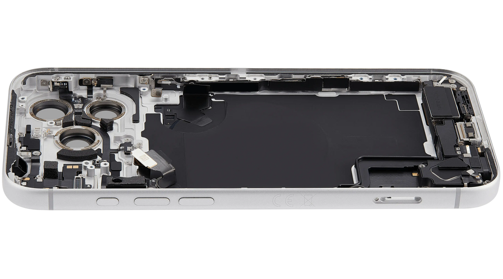 Original Apple-Ausbau B gebraucht – iPhone 17 Pro Max EU Backcover/Rahmen Silber