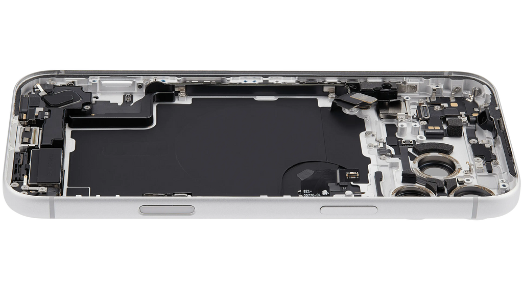 Original Apple-Ausbau B gebraucht – iPhone 17 Pro Max EU Backcover/Rahmen Silber