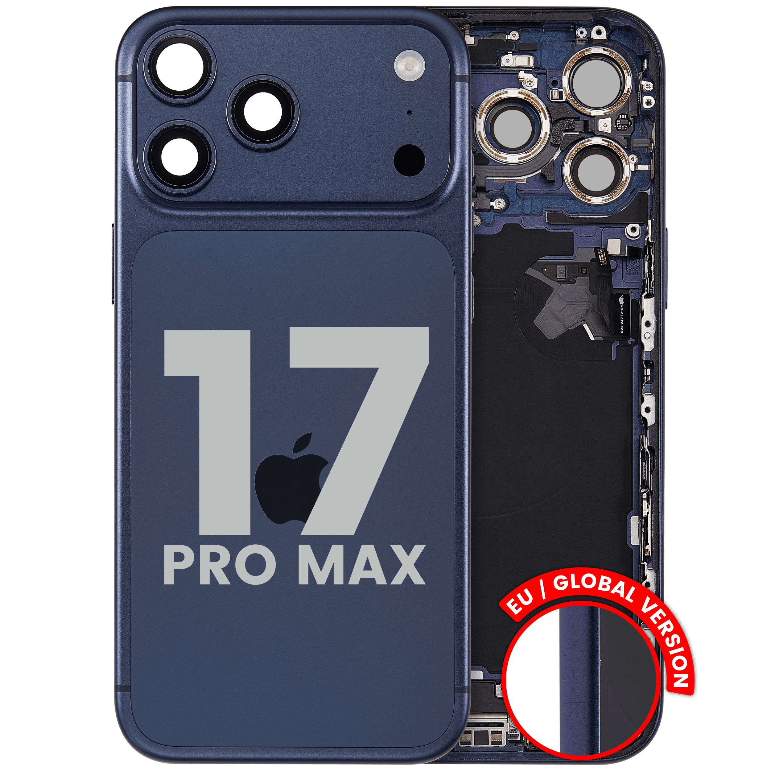 Original Apple-Ausbau B gebraucht – iPhone 17 Pro Max Backcover/Rahmen Deep Blau