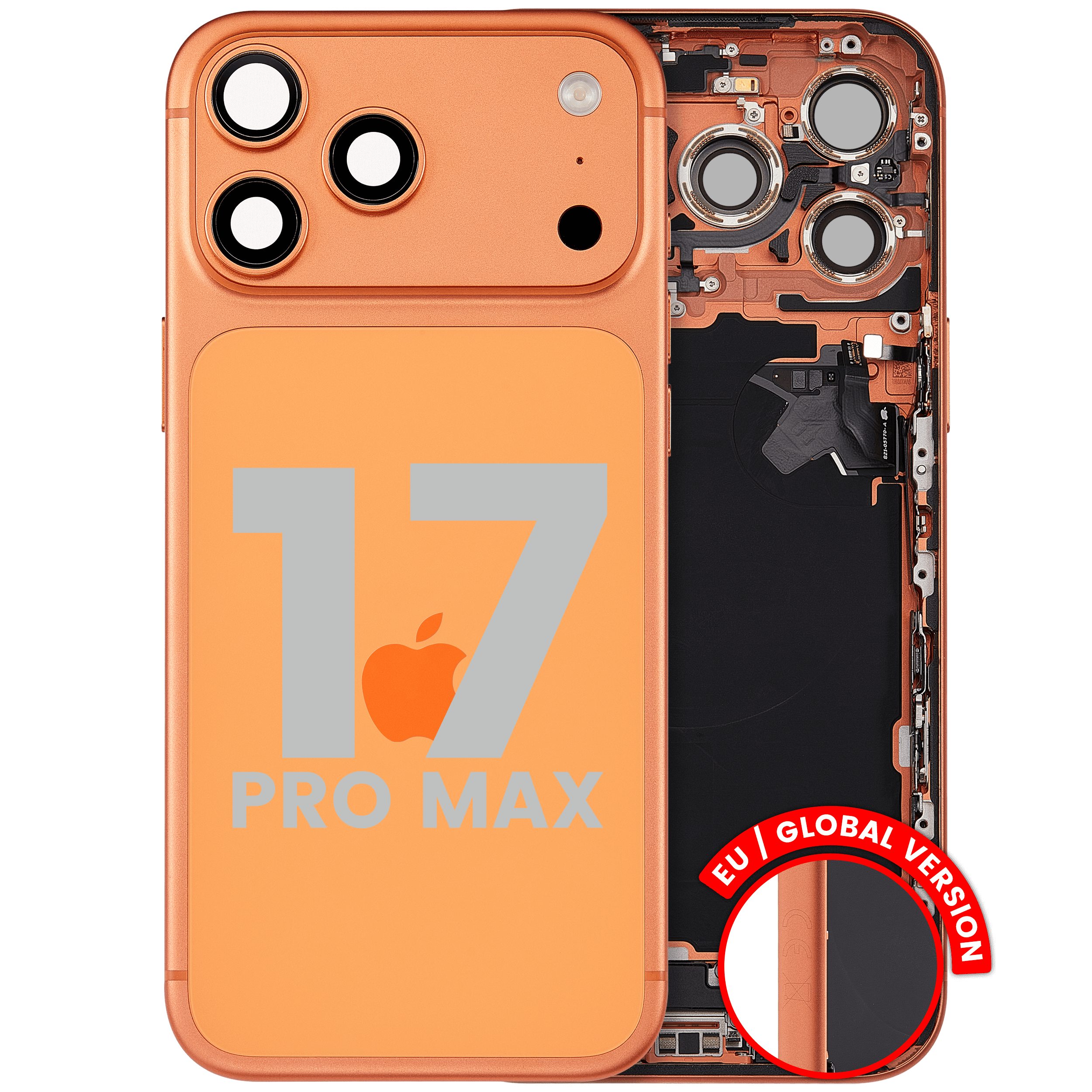 Original Apple-Ausbau C gebraucht – iPhone 17 Pro Backcover/Rahmen Cosmic Orange