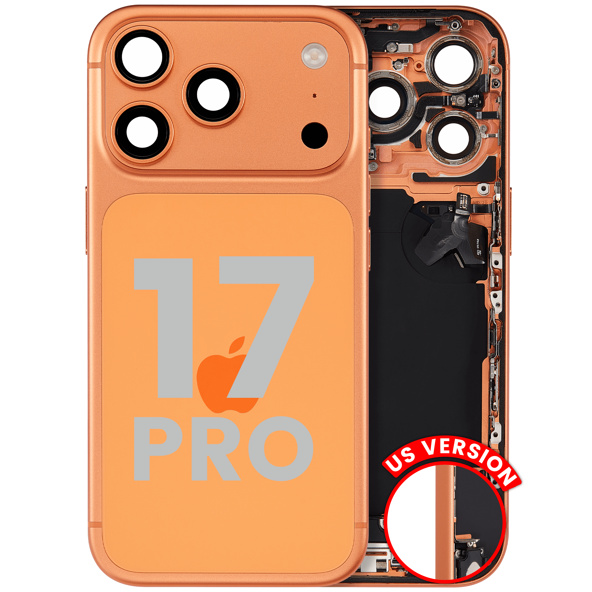 Original Apple-Ausbau B gebraucht – iPhone 17 Pro Backcover/Rahmen Cosmic Orange