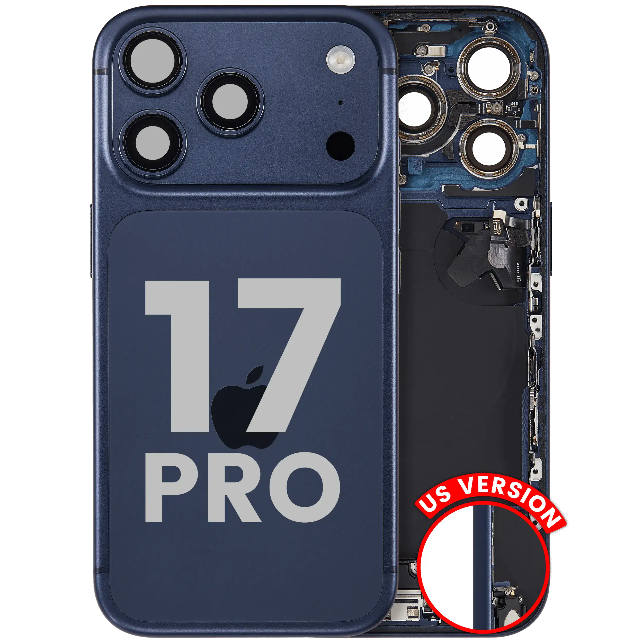 Original Apple-Ausbau B gebraucht – iPhone 17 Pro Backcover/Rahmen Deep Blau