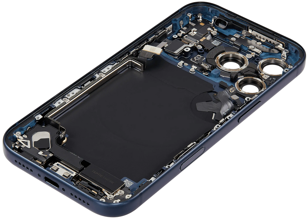 Original Apple-Ausbau B gebraucht – iPhone 17 Pro Backcover/Rahmen Deep Blau