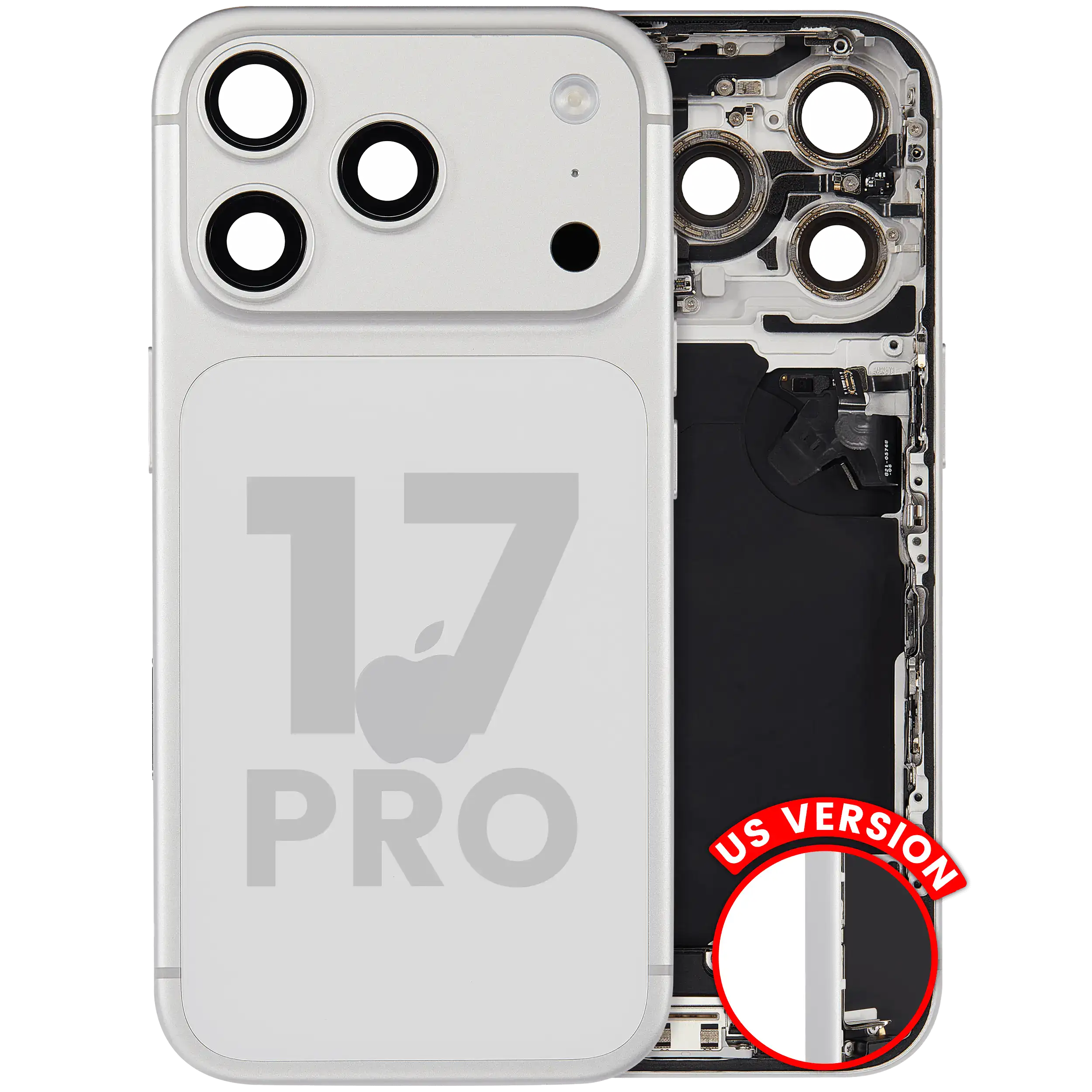 Original Apple-Ausbau C gebraucht – iPhone 17 Pro Backcover/Rahmen Silber