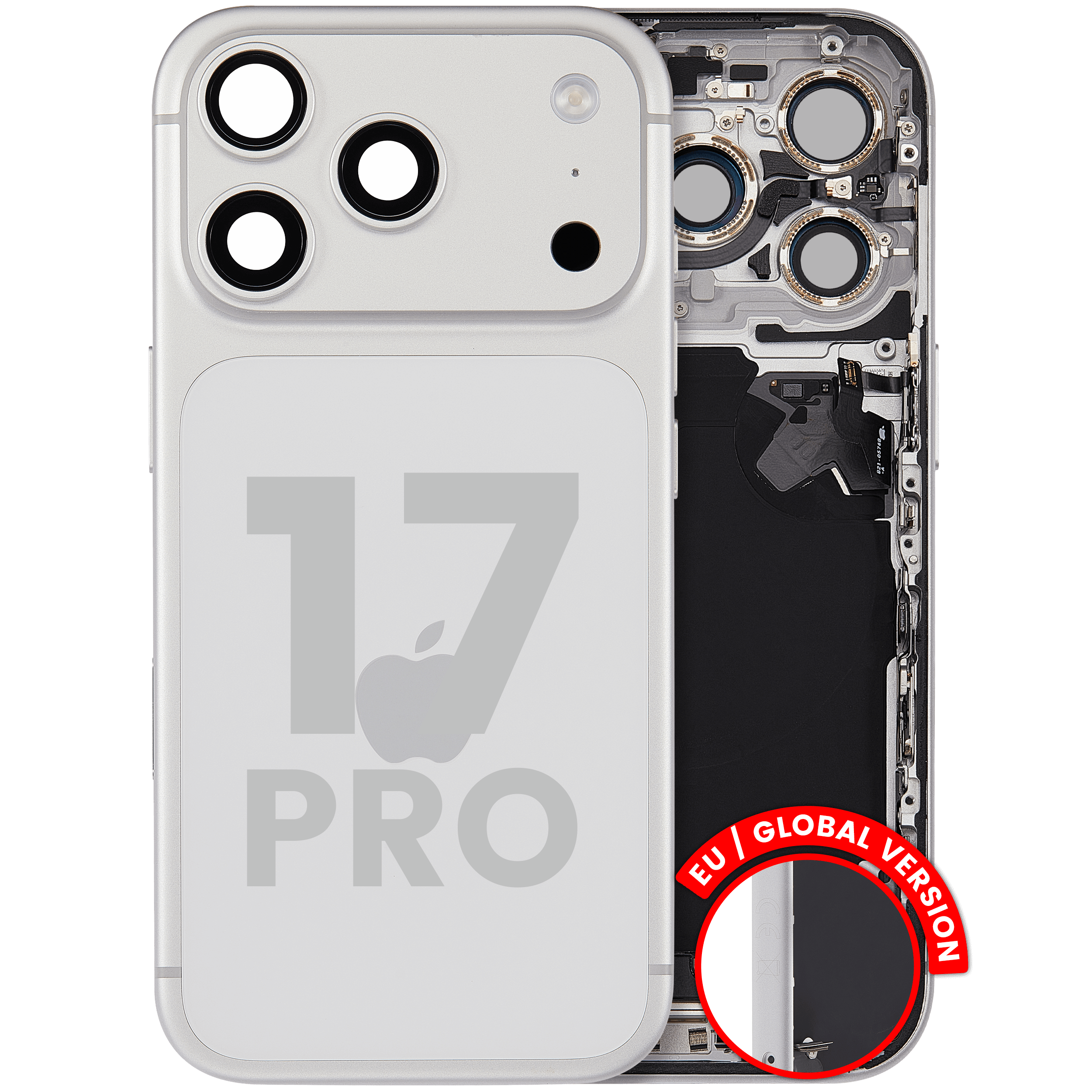 Original Apple-Ausbau B gebraucht – iPhone 17 Pro EU / Backcover/Rahmen Silber