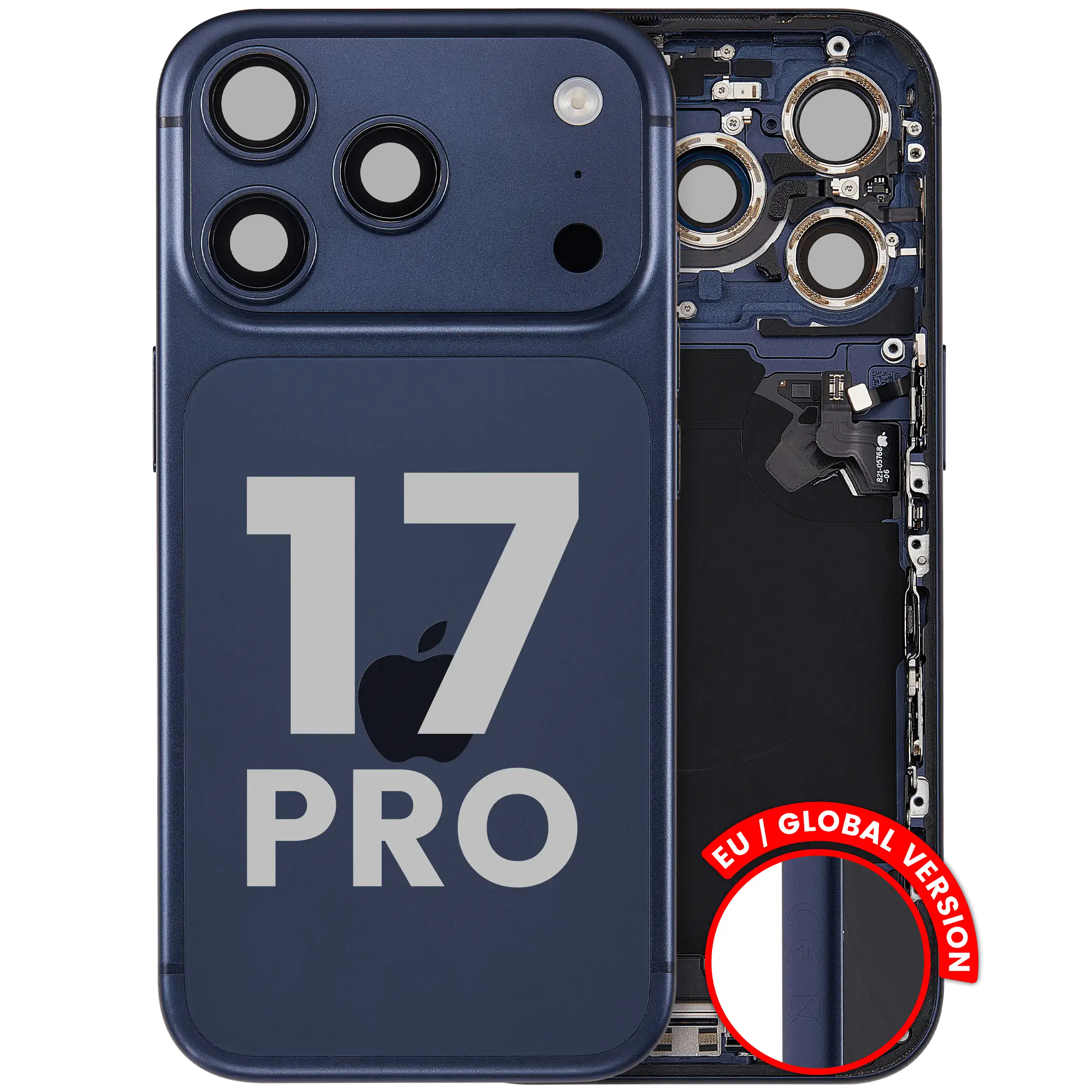 Original Apple-Ausbau B gebraucht – iPhone 17 Pro EU Backcover/Rahmen Deep Blau