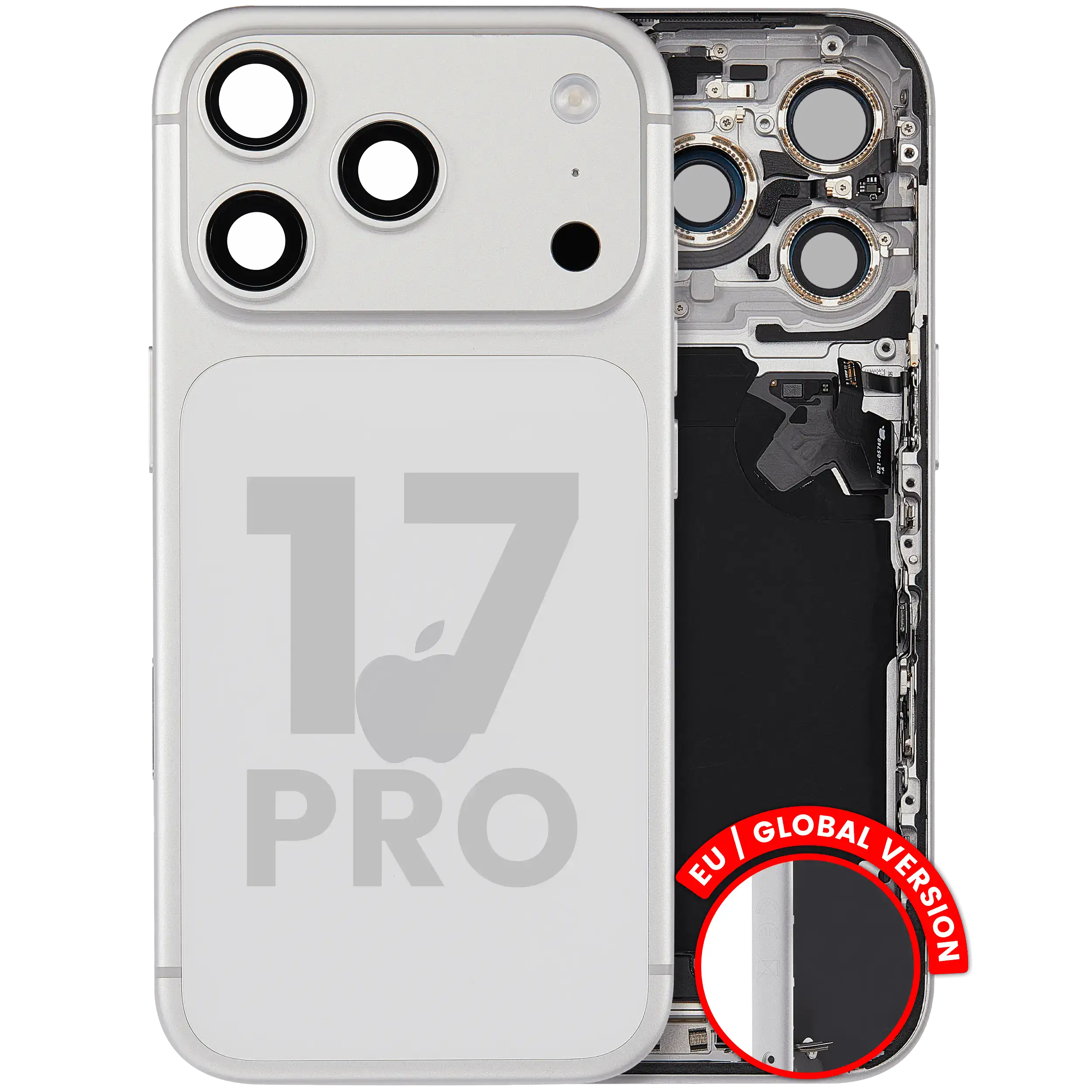 Original Apple-Ausbau C gebraucht – iPhone 17 Pro EU / Backcover/Rahmen Silber