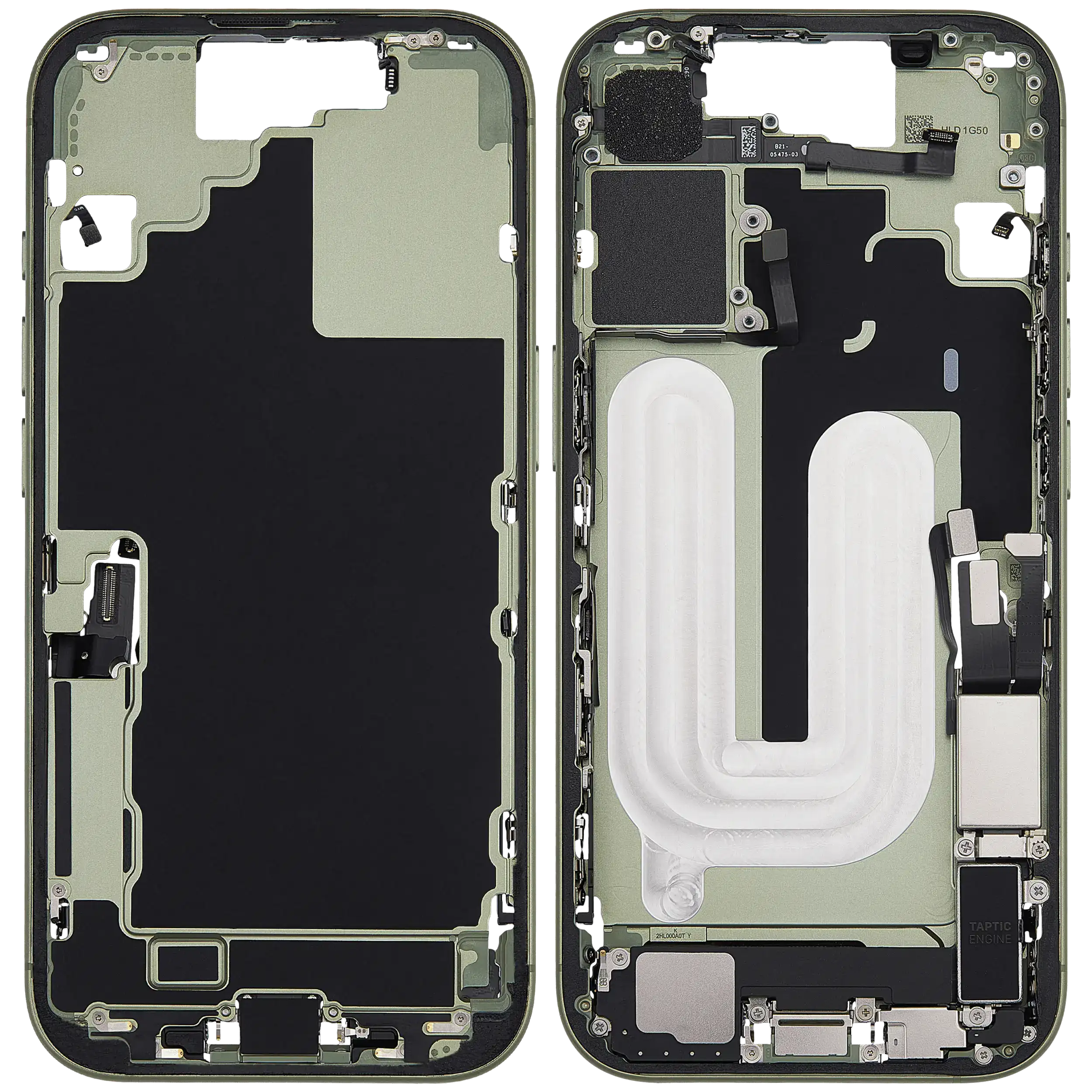 Original Apple-Ausbau B gebraucht – iPhone 17 US Version Rahmen Sage