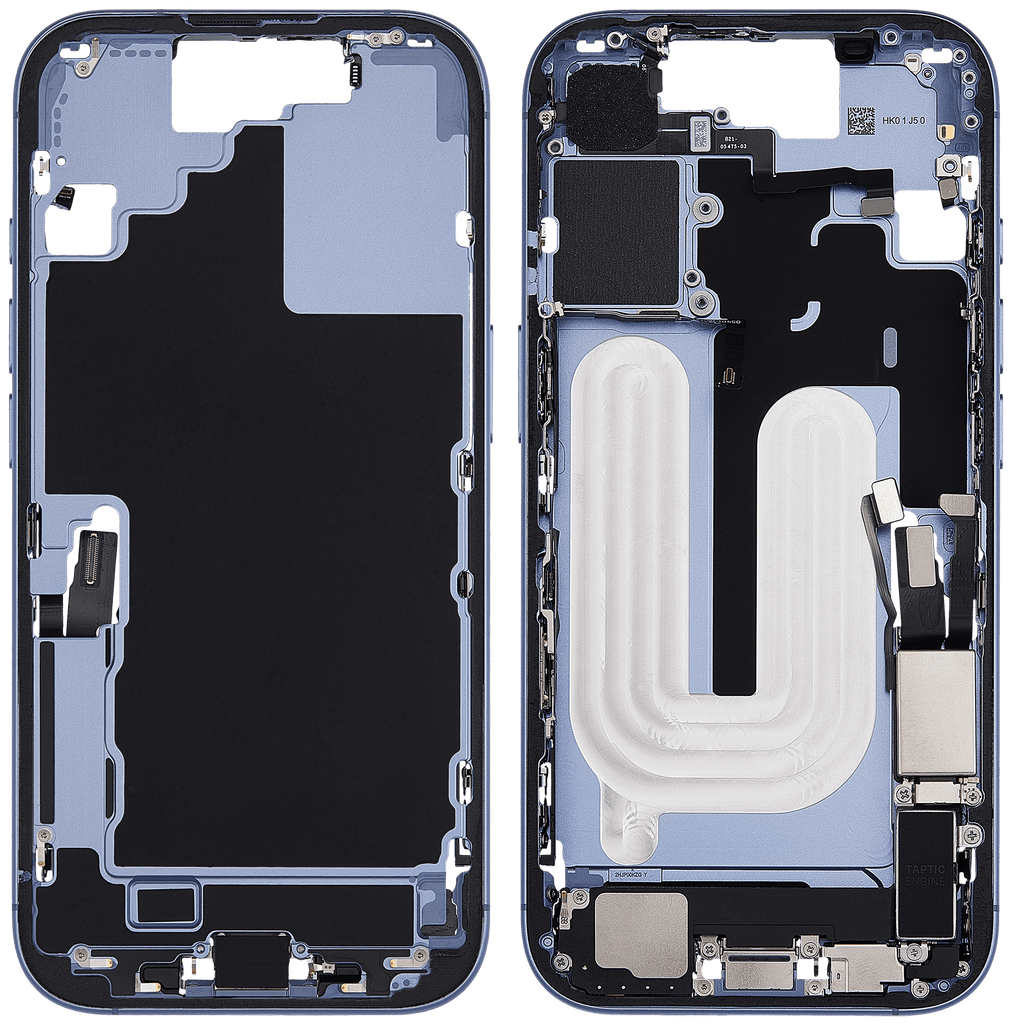 Original Apple-Ausbau B gebraucht – iPhone 17 US Version Rahmen Mist Blau