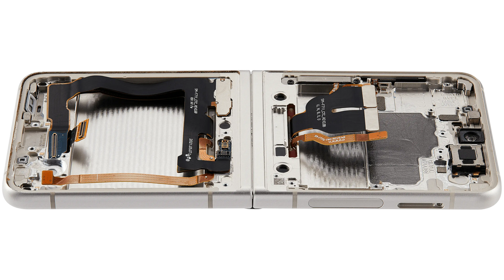 Inner OLED-Display mit Rahmen für Samsung Galaxy Z Flip 3 5G (US & International) (Refurbished) (Weiß)