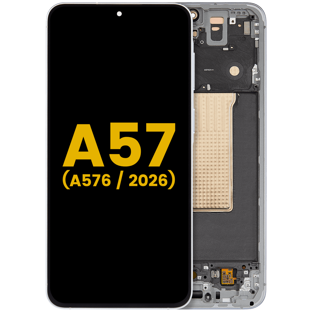 OLED-Display mit Rahmen für Samsung Galaxy A57 5G (A576 / 2026) (Refurbished) (Icyblue)