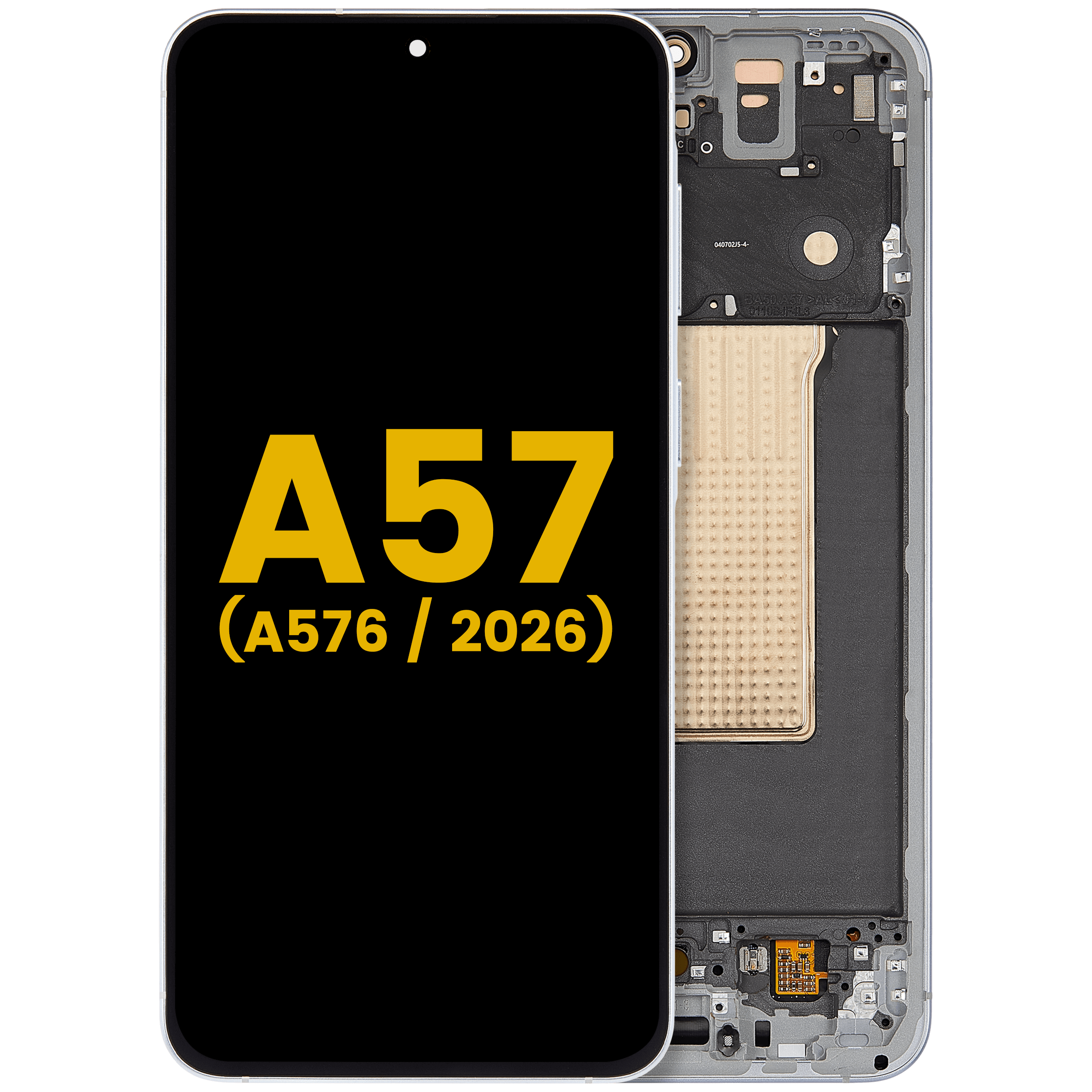 OLED-Display mit Rahmen für Samsung Galaxy A57 5G (A576 / 2026) (Refurbished) (Icyblue)
