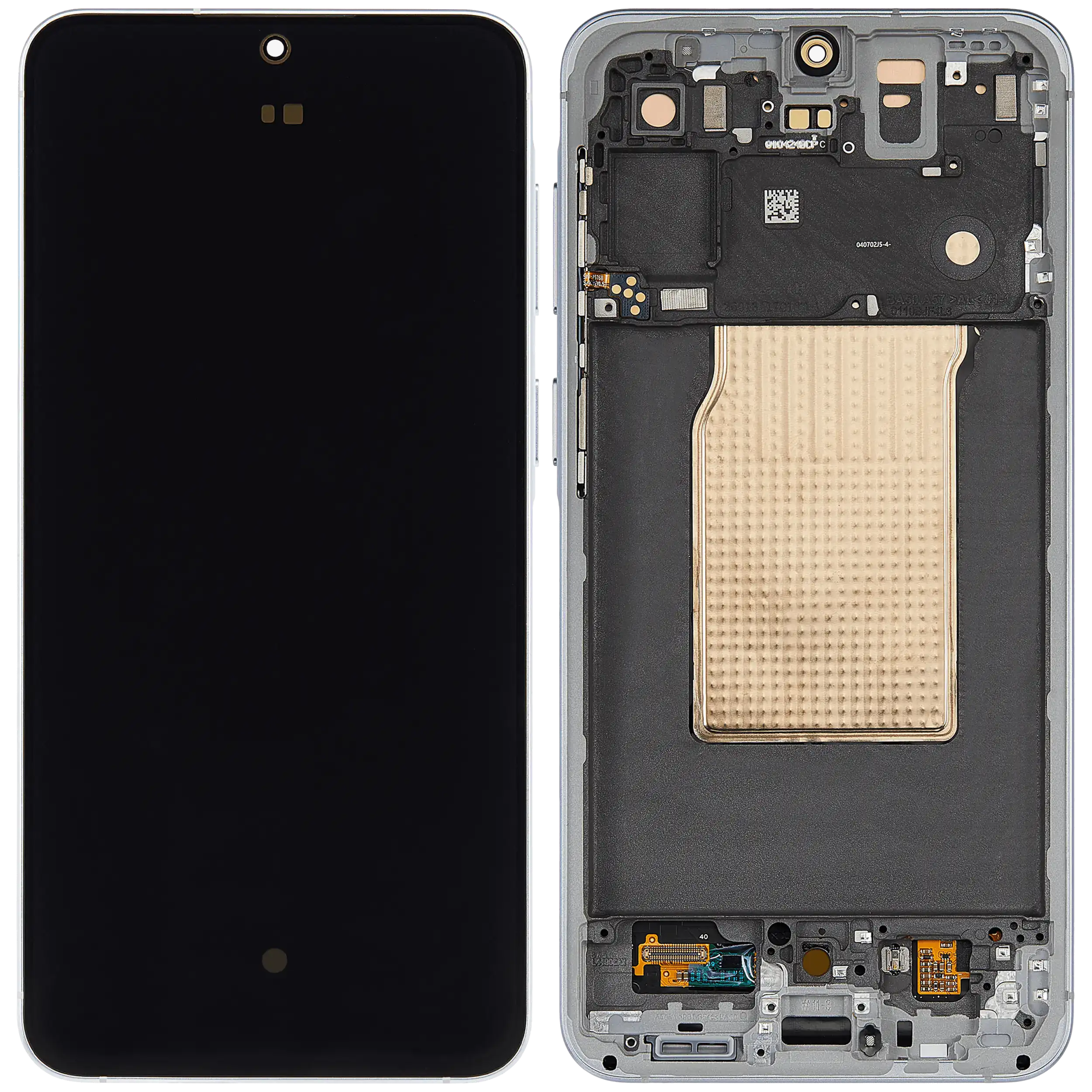 OLED-Display mit Rahmen für Samsung Galaxy A57 5G (A576 / 2026) (Refurbished) (Icyblue)