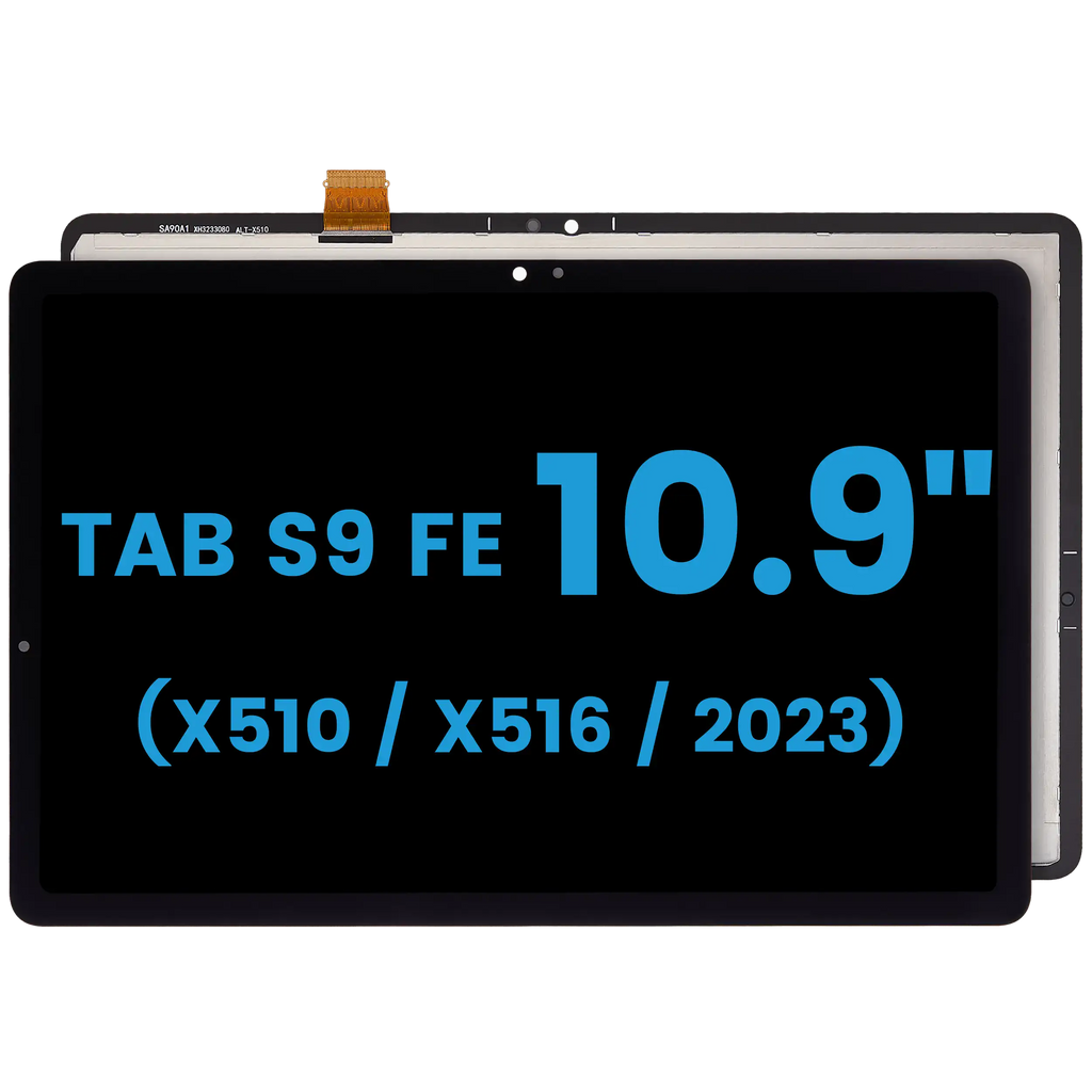 LCD-Display ohne Rahmen für Samsung Galaxy Tab S9 FE 10.9" (X510 / X516) (2023) (Aftermarket) (Schwarz)