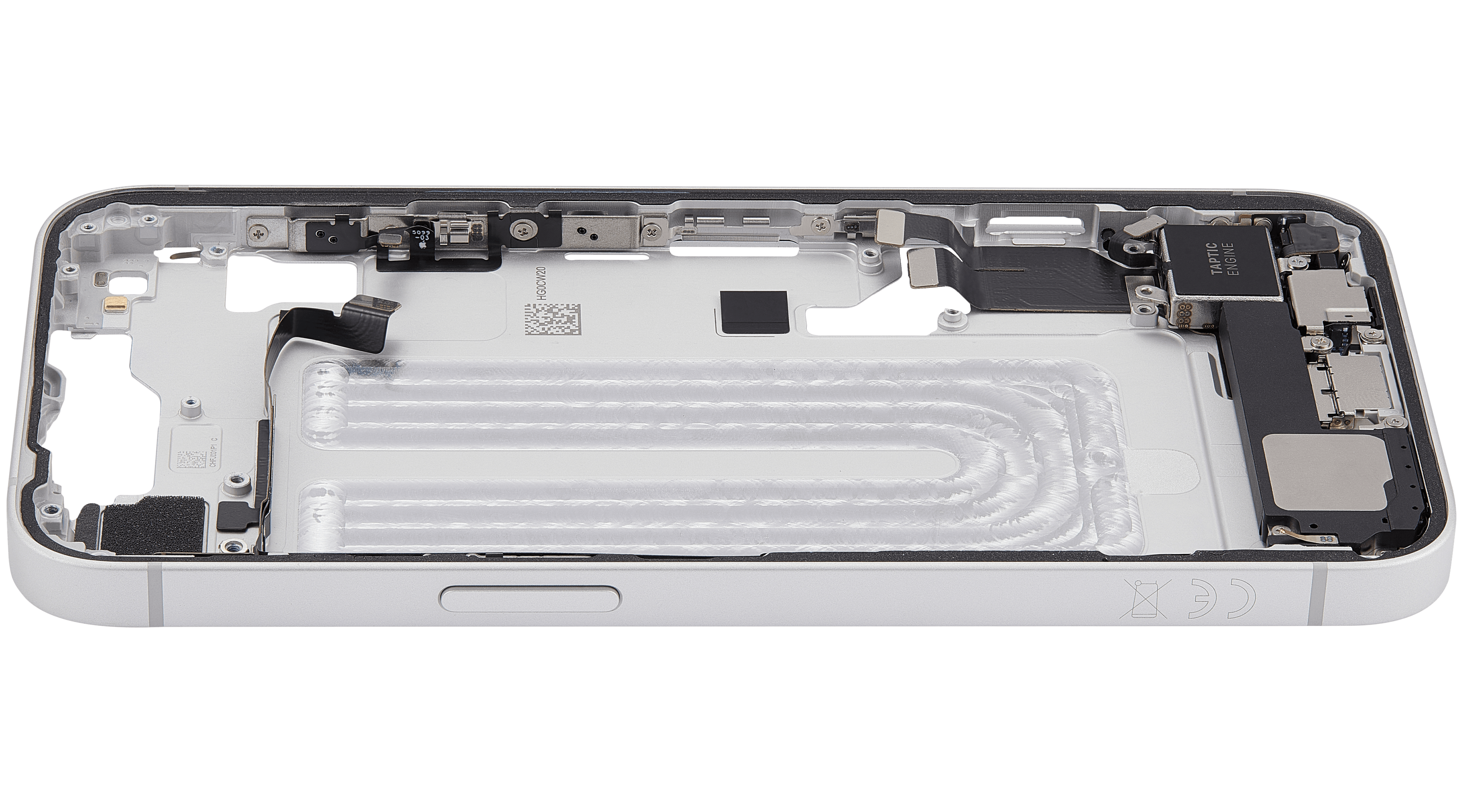 Original Apple-Ausbau A gebraucht – iPhone 16e EU / Global Version Rahmen Weiß