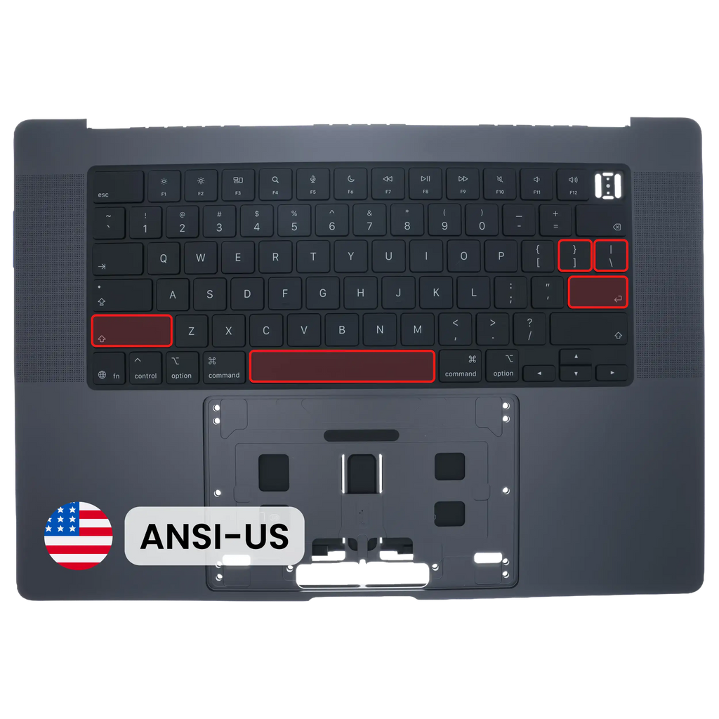 Top Case mit Keyboard (ANSI US) für MacBook Pro 16" A3428 / A3429 (2026) (Original OEM) (Space Schwarz)
