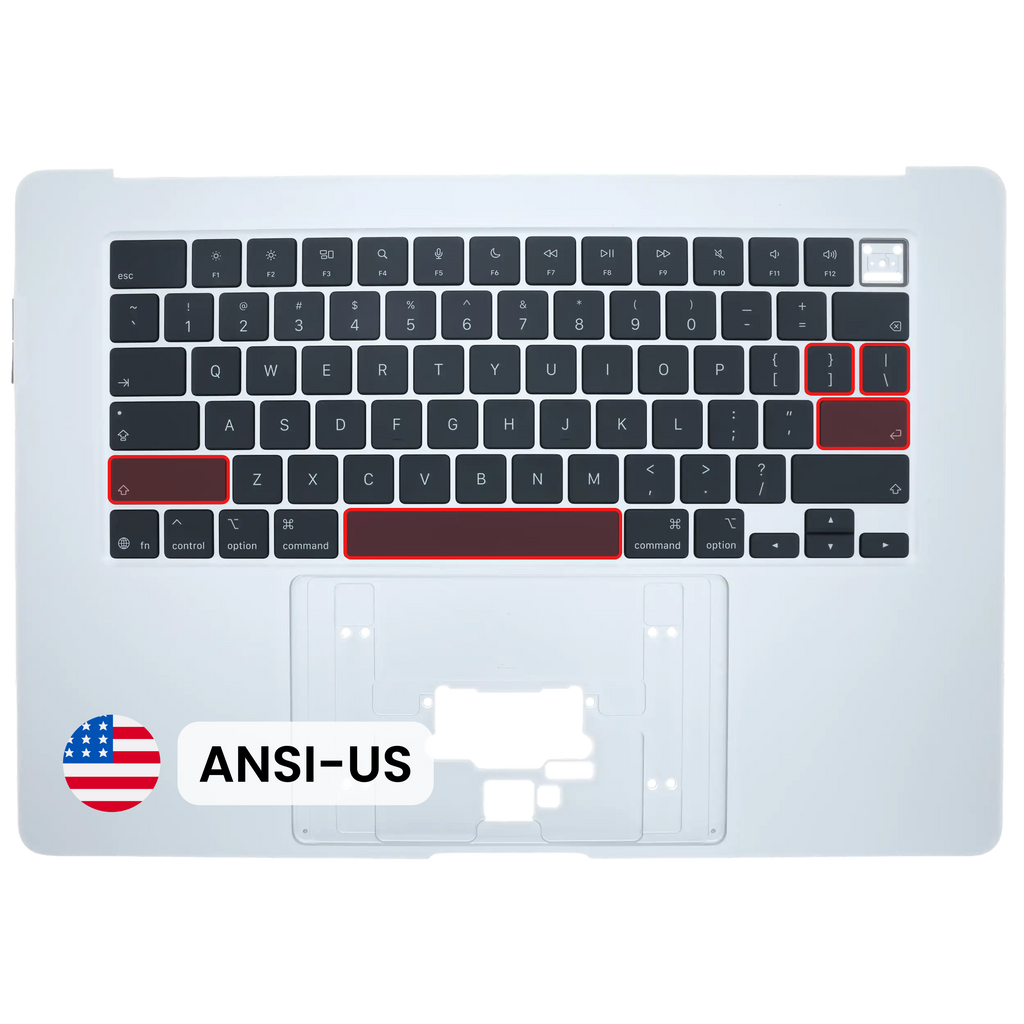 Top Case mit Keyboard (ANSI US) für MacBook Air 15" A3448 (2026) (Original OEM) (Silber)