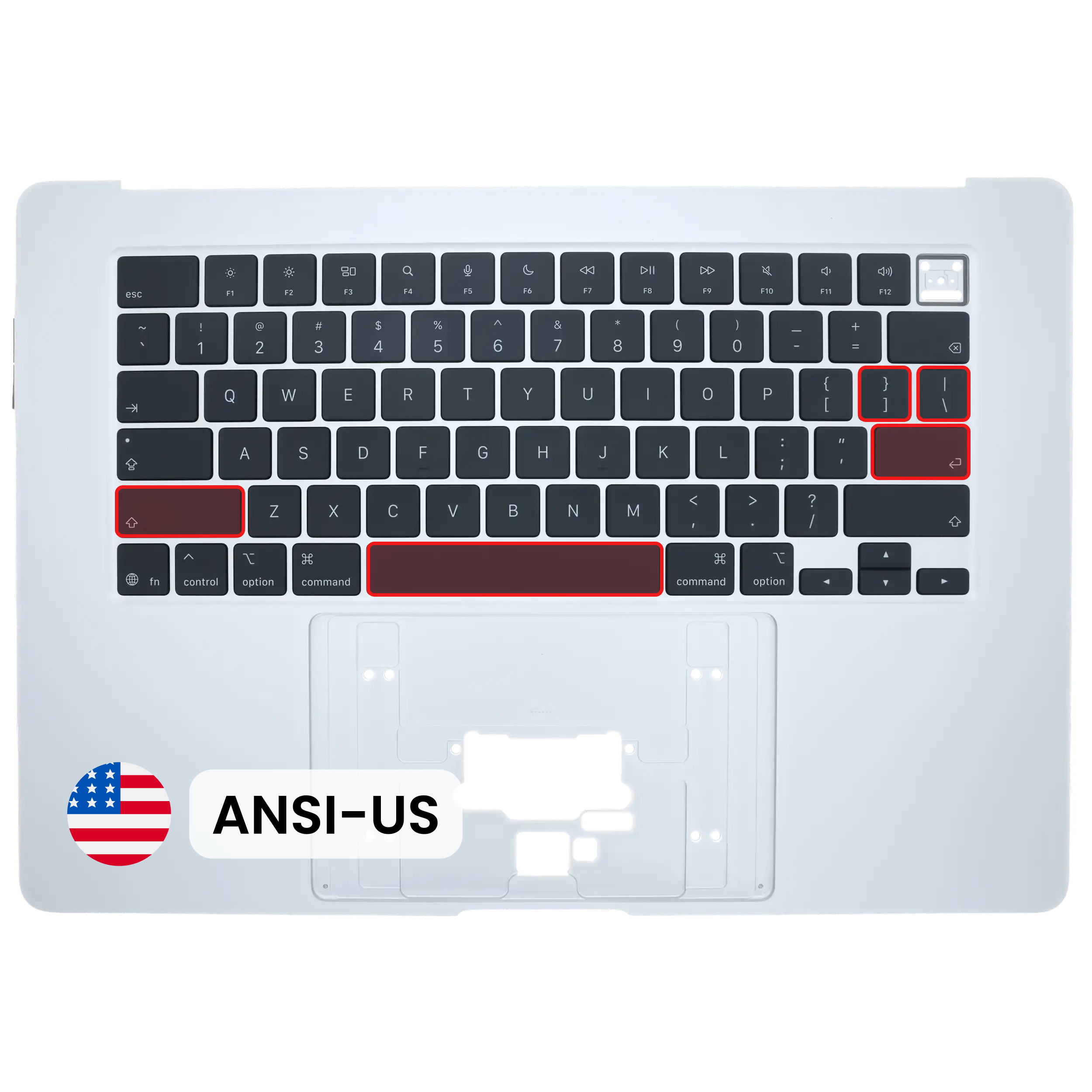 Top Case mit Keyboard (ANSI US) für MacBook Air 15" A3448 (2026) (Original OEM) (Silber)