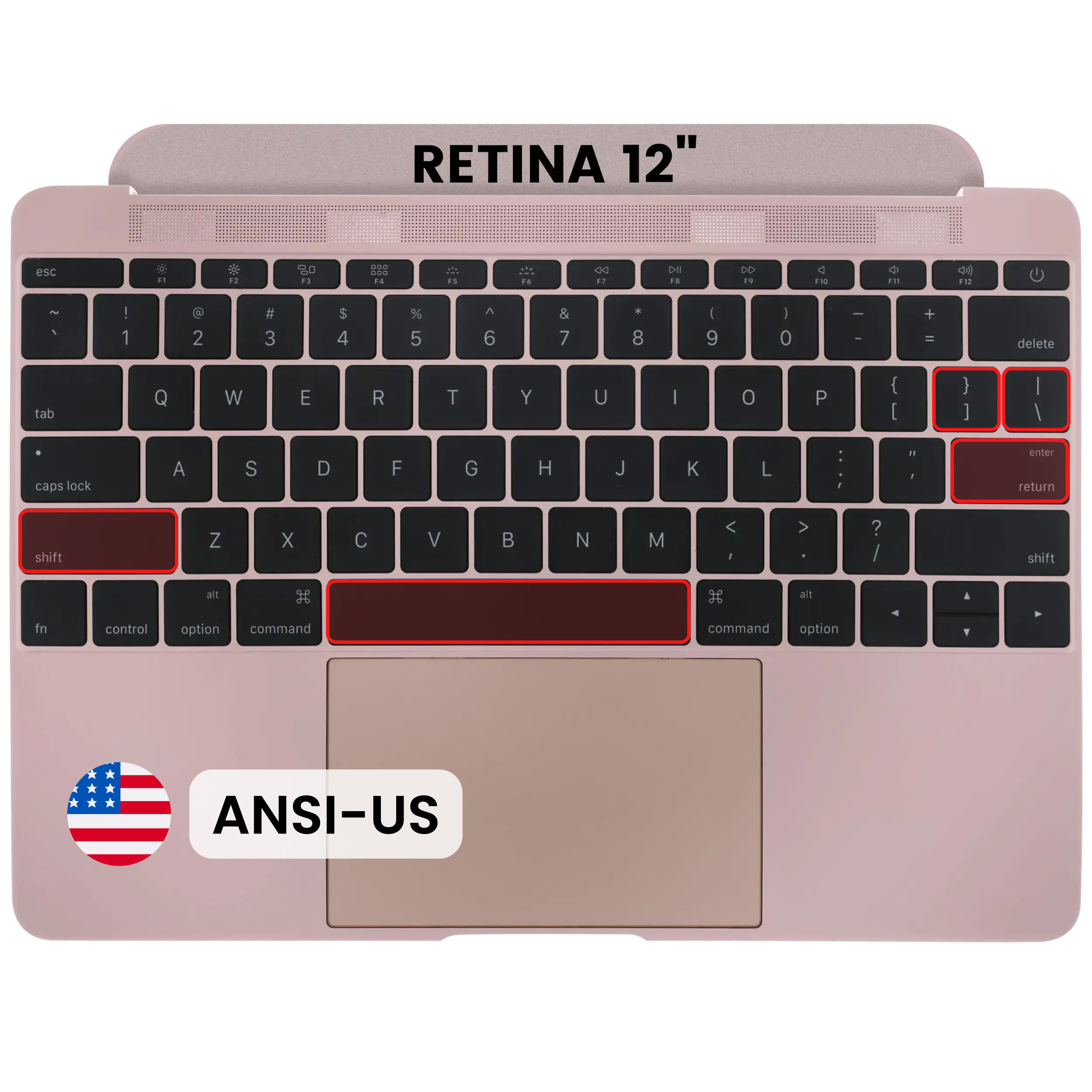 Original OEM-Ausbau Qualität A (gebraucht) – MacBook 12" A1534 2016-2017 Top