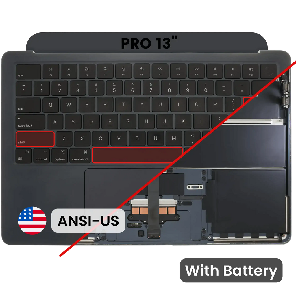 Top Case mit Akku + Tastatur MacBook Air 13" A2681 Midnight OEM B