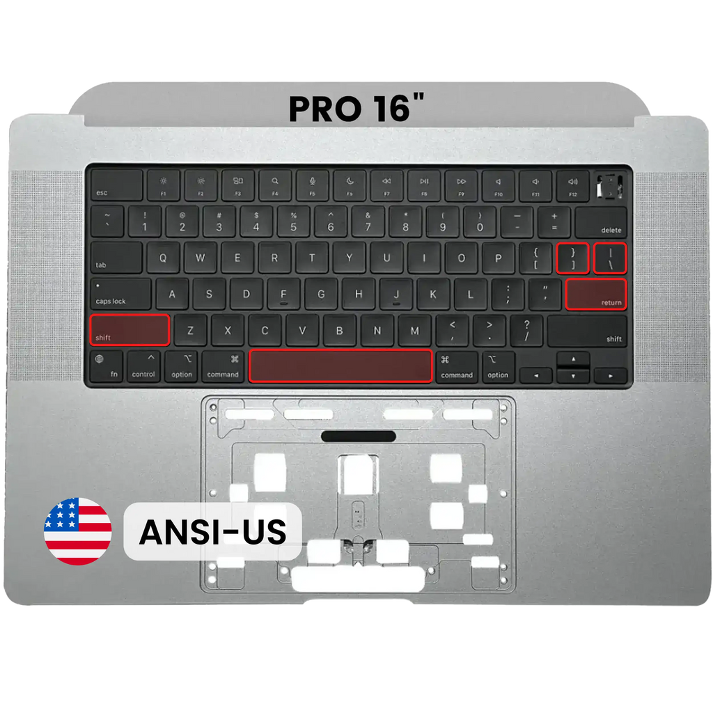 Top Case with Keyboard for MacBook Pro 16" A2991 (2023) (US Keyboard) (Space Gray)
