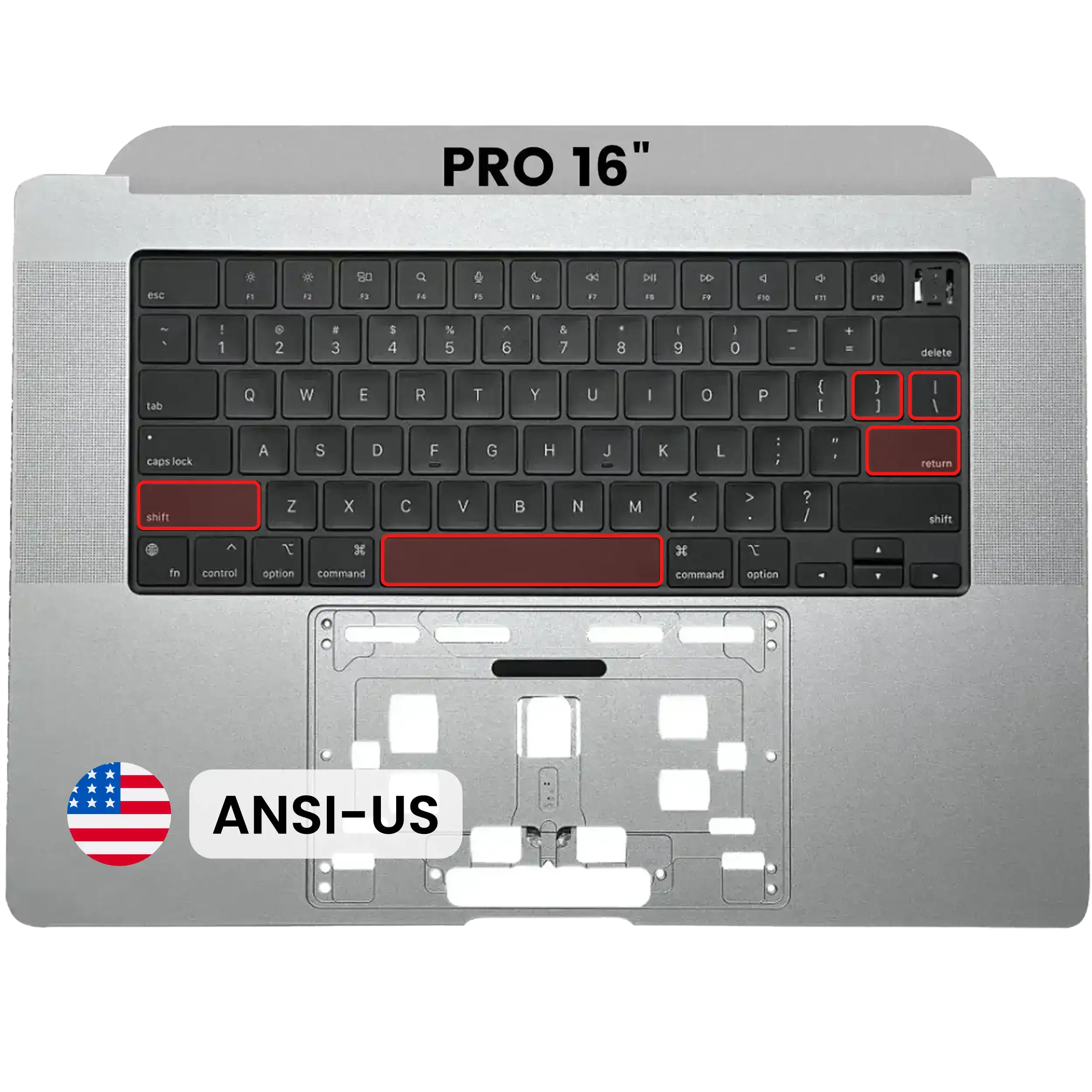 Top Case with Keyboard for MacBook Pro 16" A2991 (2023) (US Keyboard) (Space Gray)