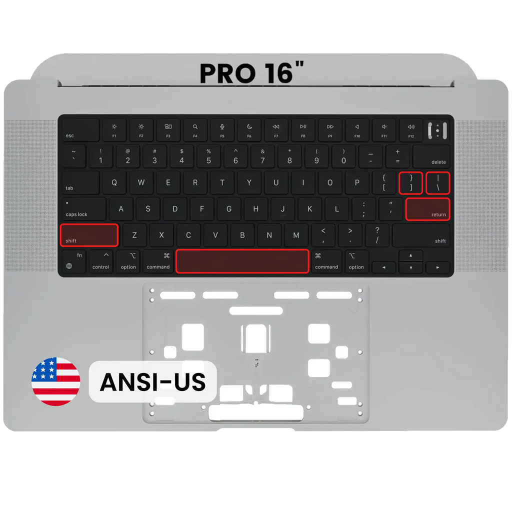 Top Case with Keyboard for MacBook Pro 16" A2485 (2021) / MacBook Pro 16" A2780 (2023) (US Keyboard, Space Gray)