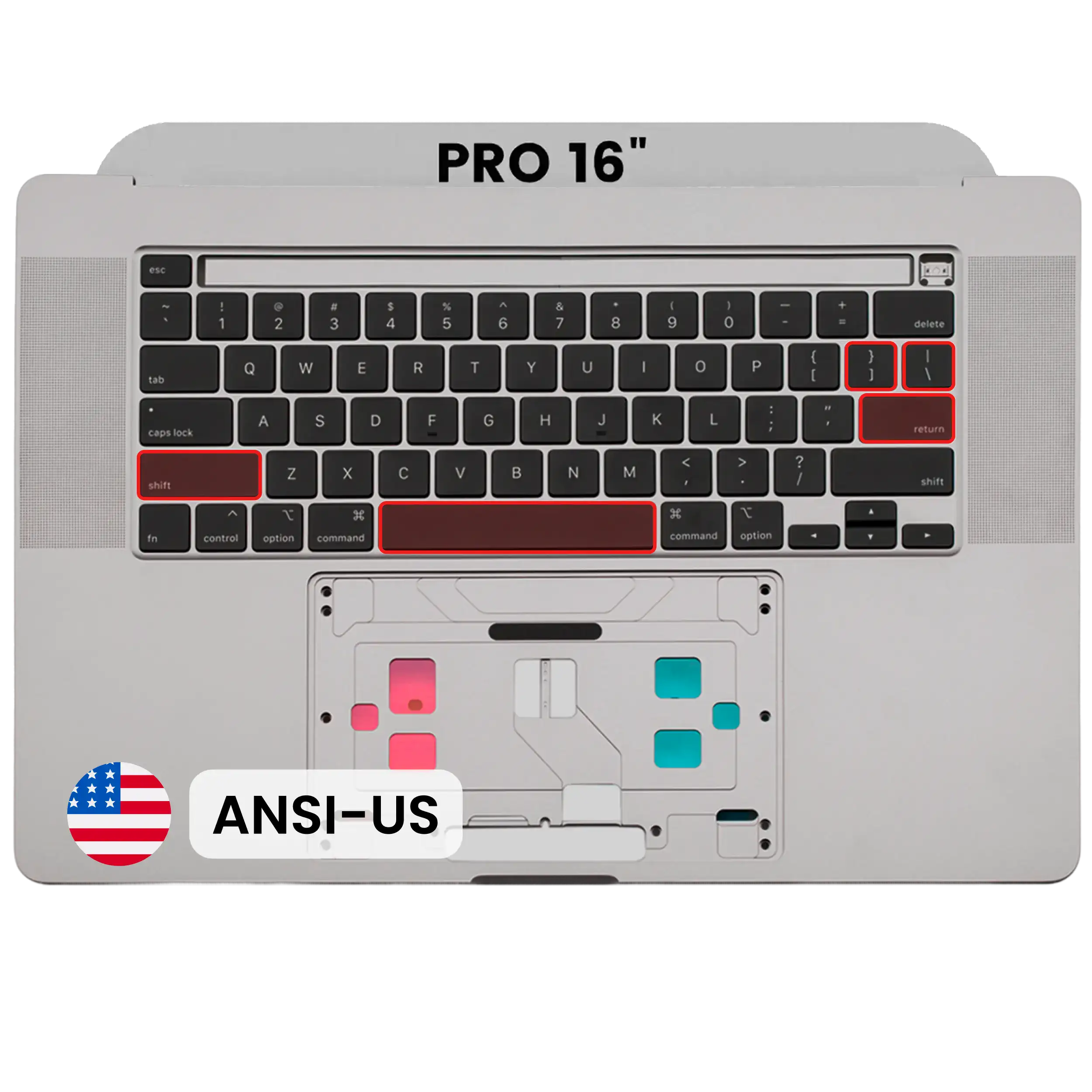 Original OEM-Ausbau Qualität A (gebraucht) – MacBook Pro 16" A2141 2019 Top Case