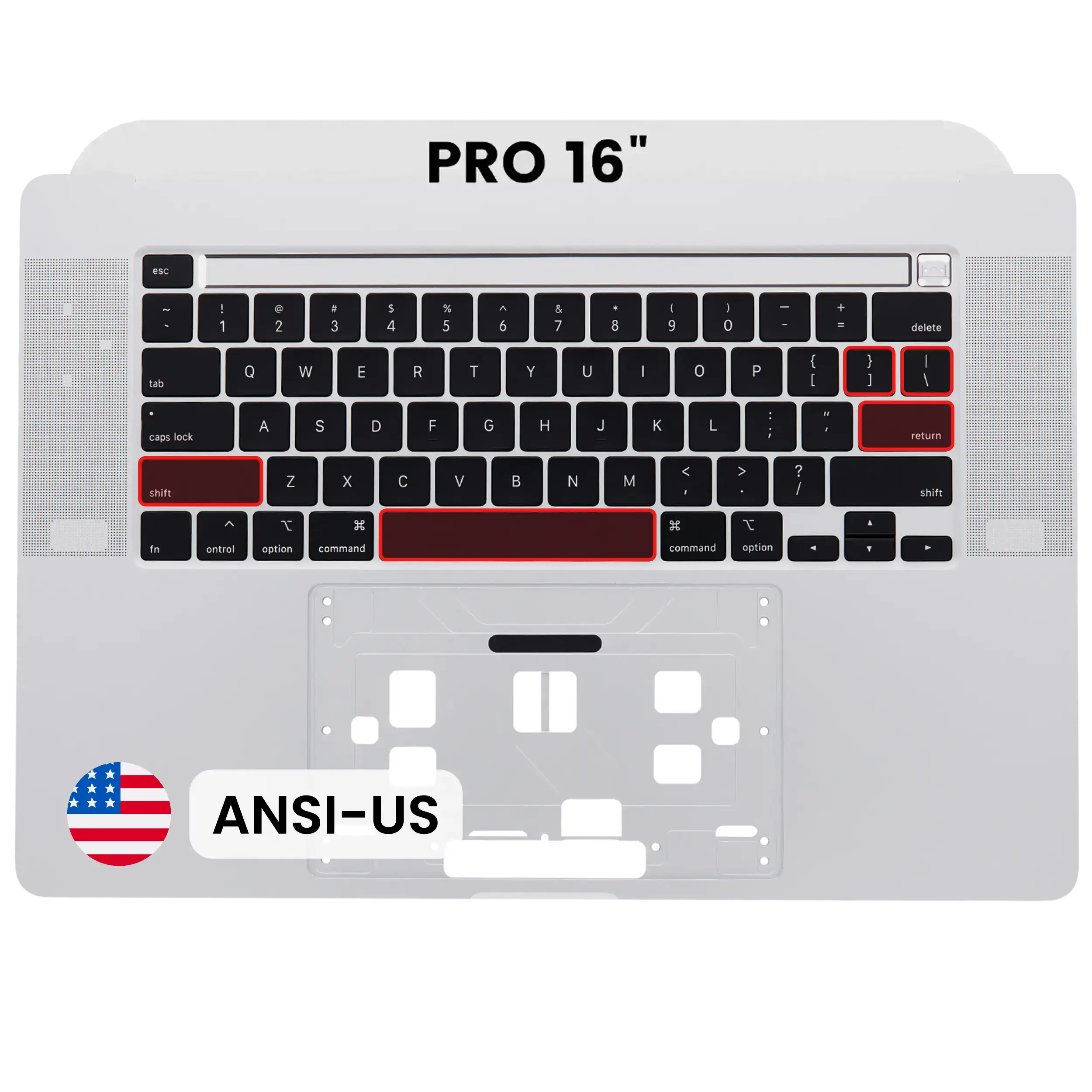 Original OEM-Ausbau Qualität A (gebraucht) – MacBook Pro 16" A2141 2019 Top Case