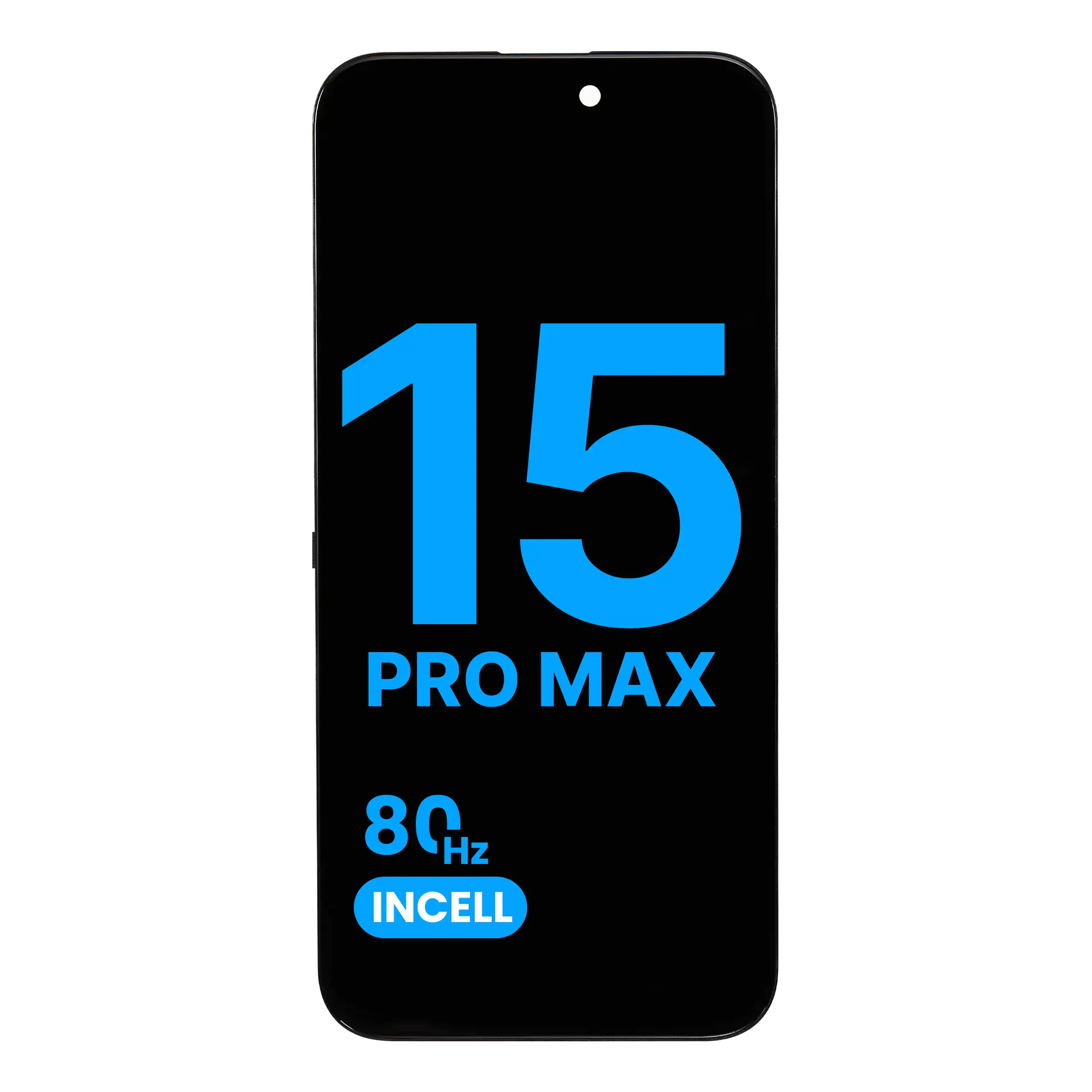LCD-Display für iPhone 15 Pro Max (Aftermarket: AQ7 / Incell, 80 Hz)