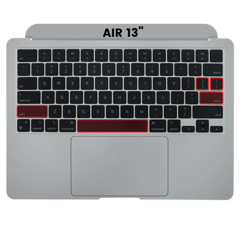 Top Case m. Tastatur f. MacBook Air 13" A2681 US Stufe A Starlight