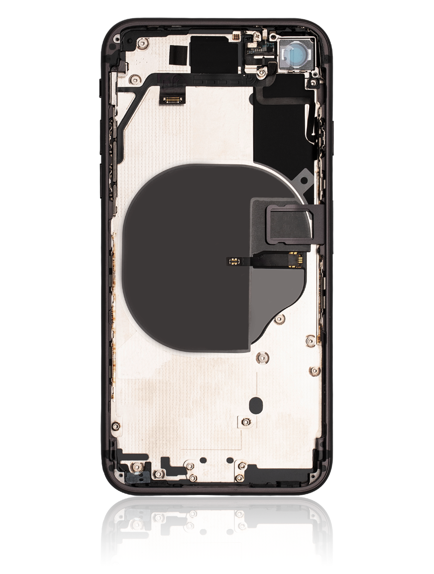 Backcover/Rahmen mit Small Components Pre-Installed für iPhone 8 (gebrauchter OEM-Ausbau, Qualität B) (Space Grau)