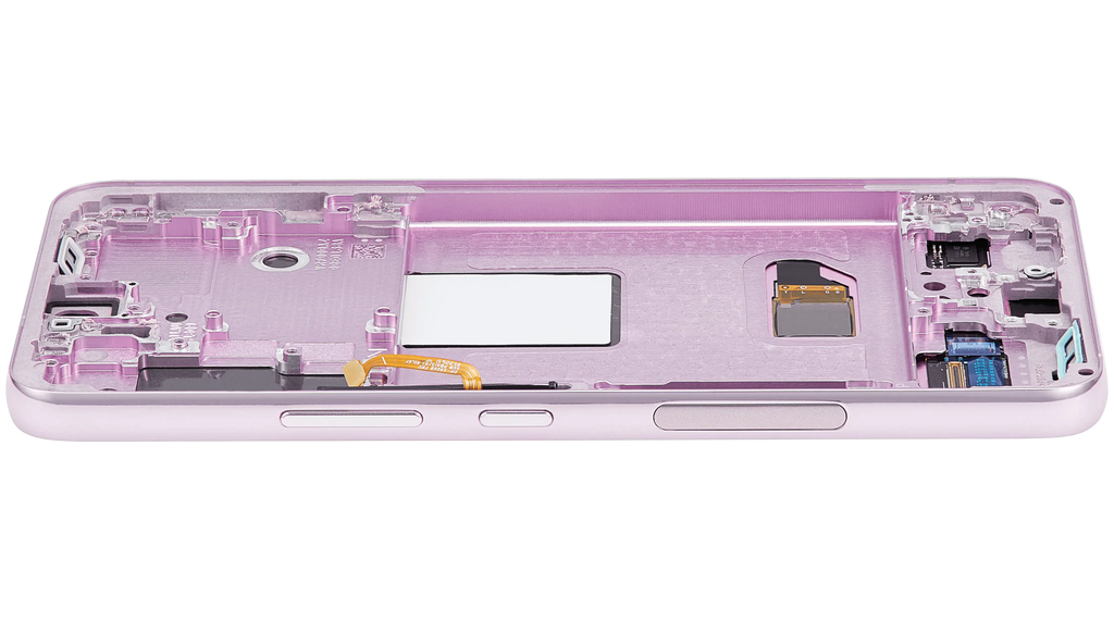 OLED-Display mit Rahmen für Samsung Galaxy S22 5G (US & Internationale Version) (gebrauchter OEM-Ausbau, Qualität A) (Bora purple)