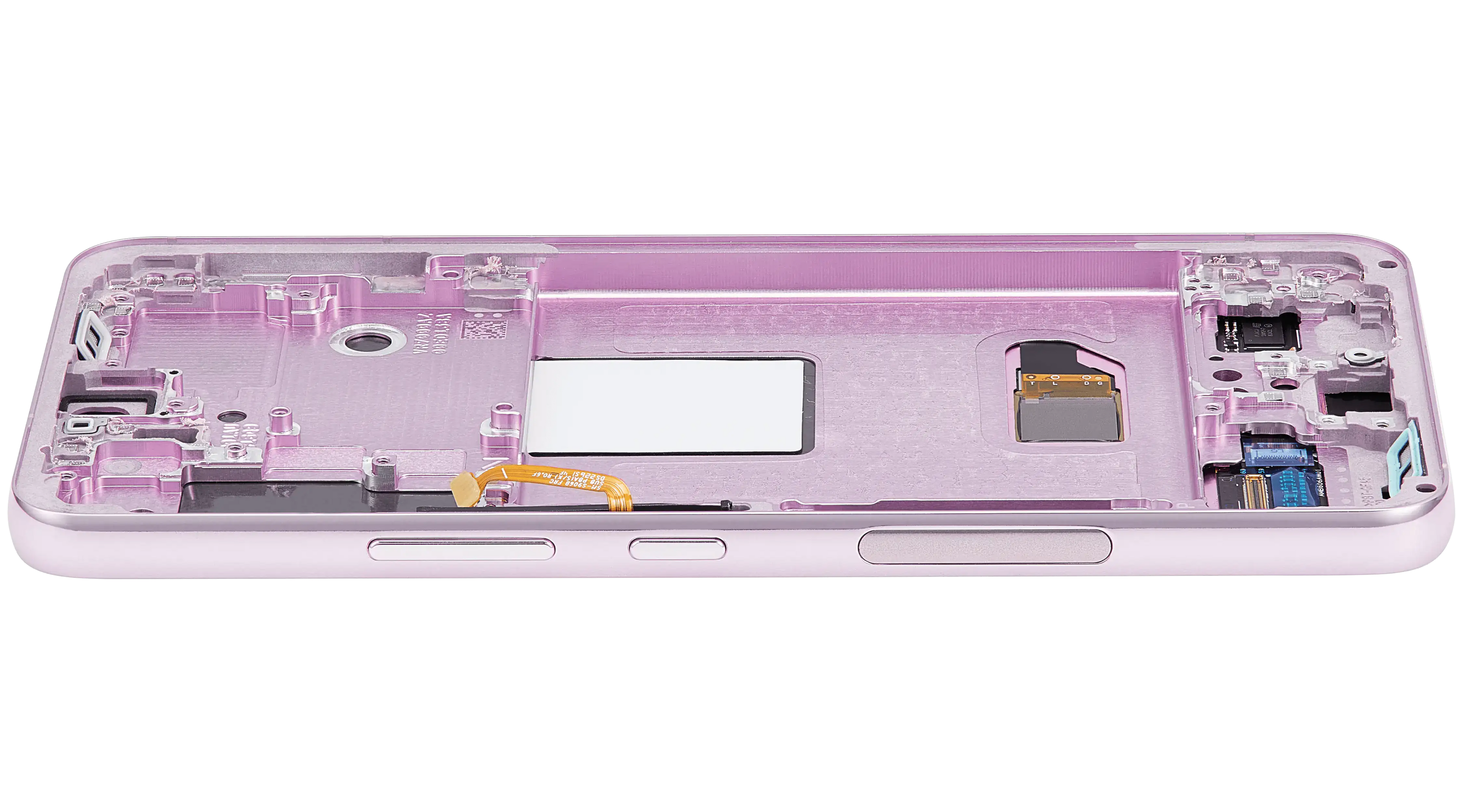 OLED-Display mit Rahmen für Samsung Galaxy S22 5G (US & Internationale Version) (gebrauchter OEM-Ausbau, Qualität A) (Bora purple)