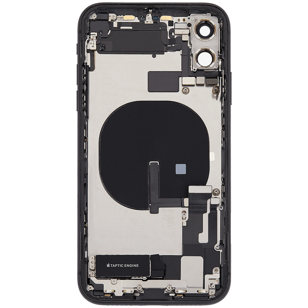 Backcover/Rahmen mit Ladebuchse Flex & Small Parts für iPhone 11 (gebrauchter OEM-Ausbau, Qualität B) (Schwarz)