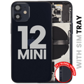 Backcover/Rahmen mit Small Parts für iPhone 12 Mini (EU / Global Version) (gebrauchter OEM-Ausbau, Qualität C) (Schwarz)